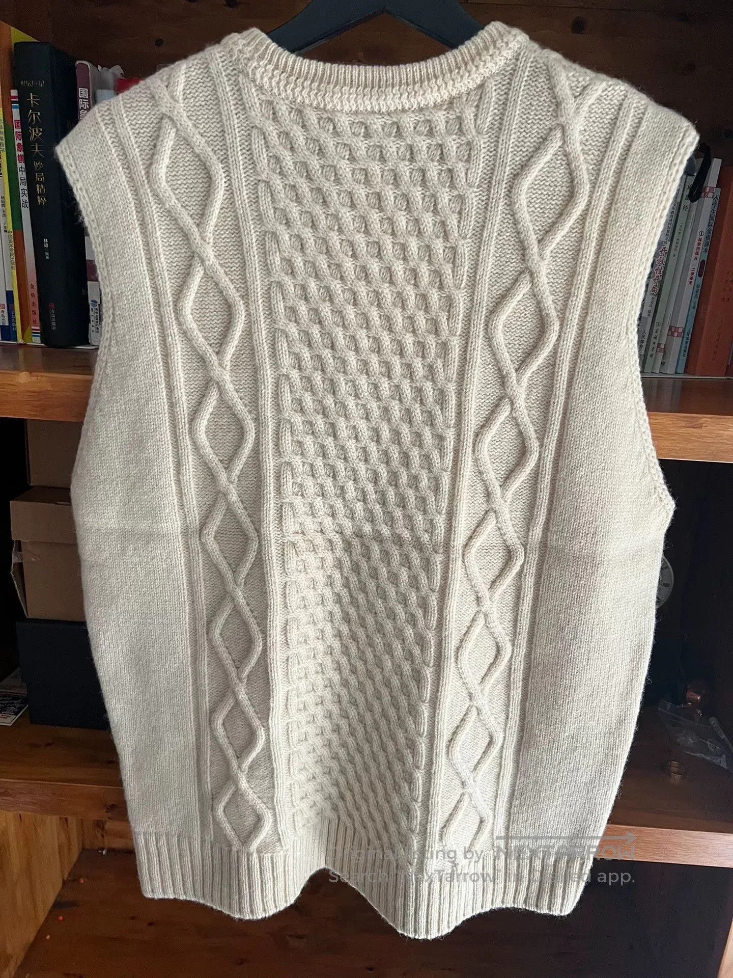 Japanese Brand Elegant Organic Wool Vest. Size US XL / EU 56 / 4 - 8 Thumbnail