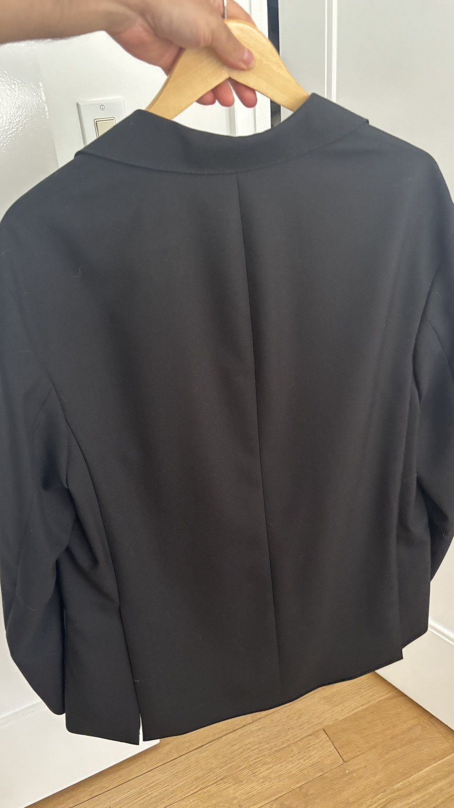 Officine Generale black 100% wool French blazer, never worn Size 38R - 3 Thumbnail