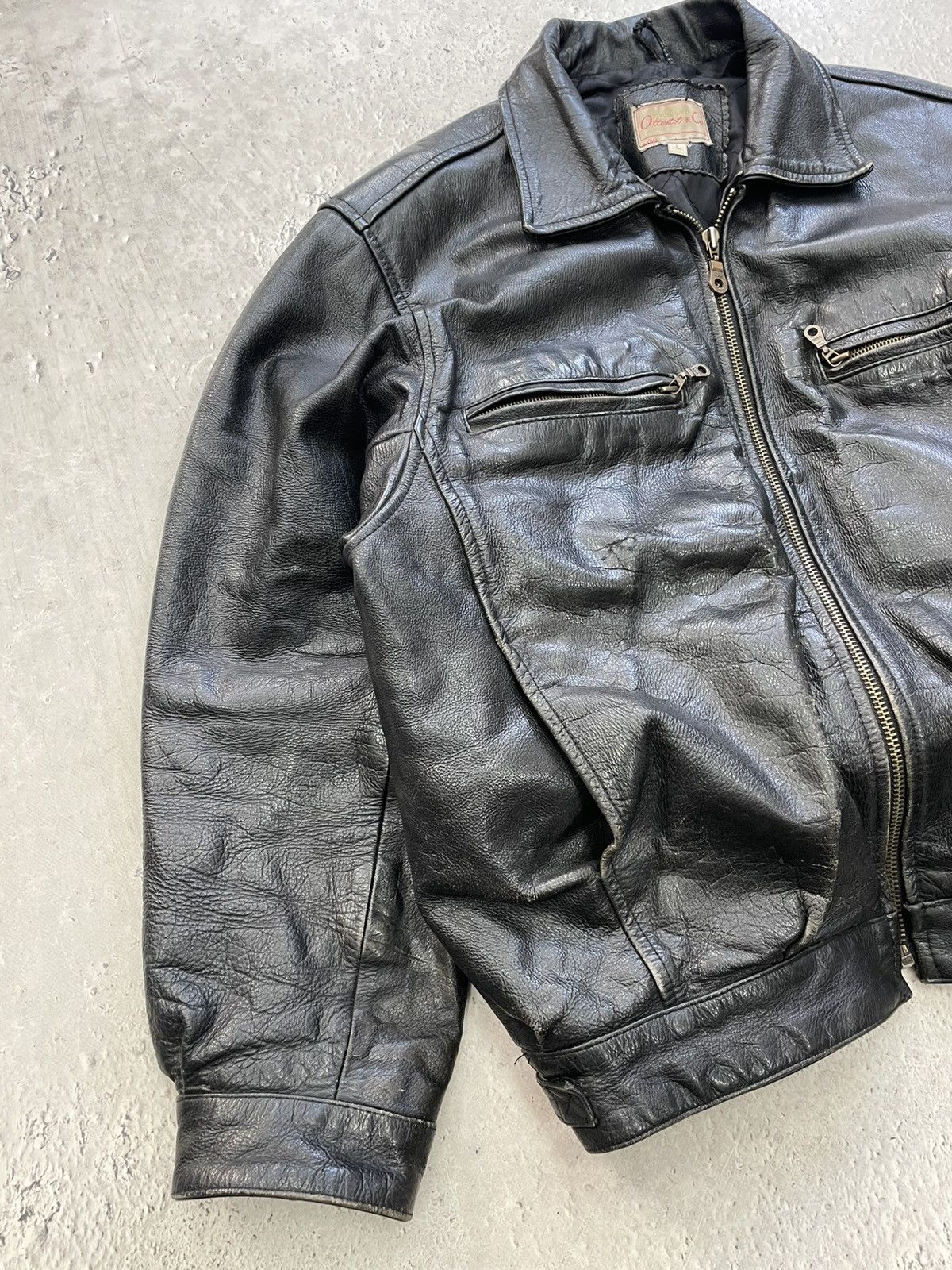 Japanese Brand Leather jacket punk cropped bomber schott style 90s y2k Size US L / EU 52-54 / 3 - 3 Thumbnail