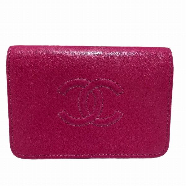 Chanel Chanel Chanel Leather Coco Mark Trifold Wallet A70796 Leather Short Wallet A70796 in Good Condition Size ONE SIZE - 1 Thumbnail