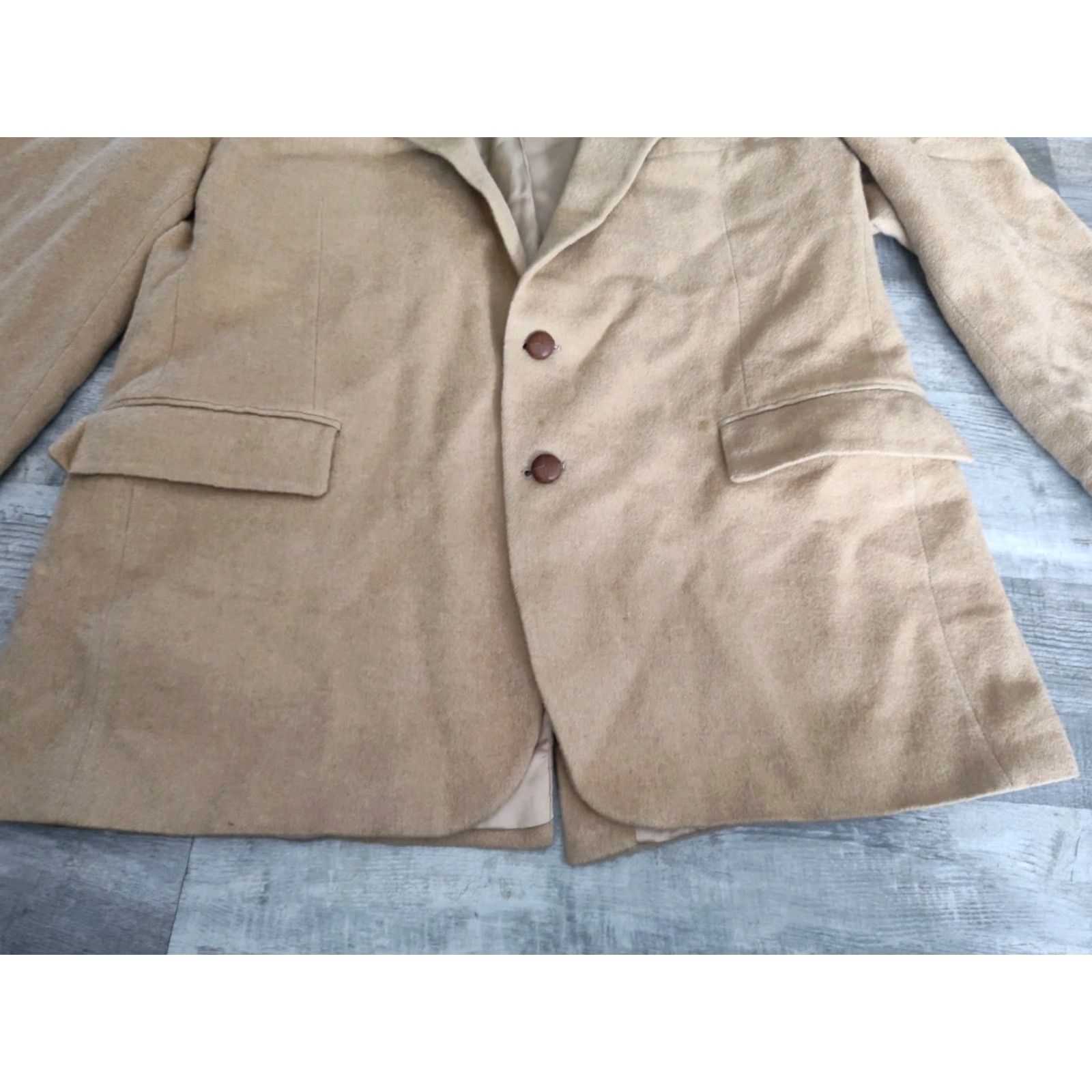 Polo Ralph Lauren Vintage Polo Ralph Lauren University Club Men’s Camel Hair Tan Blazer Jacket 46R USA Size US XXL / EU 58 / 5 - 2 Thumbnail