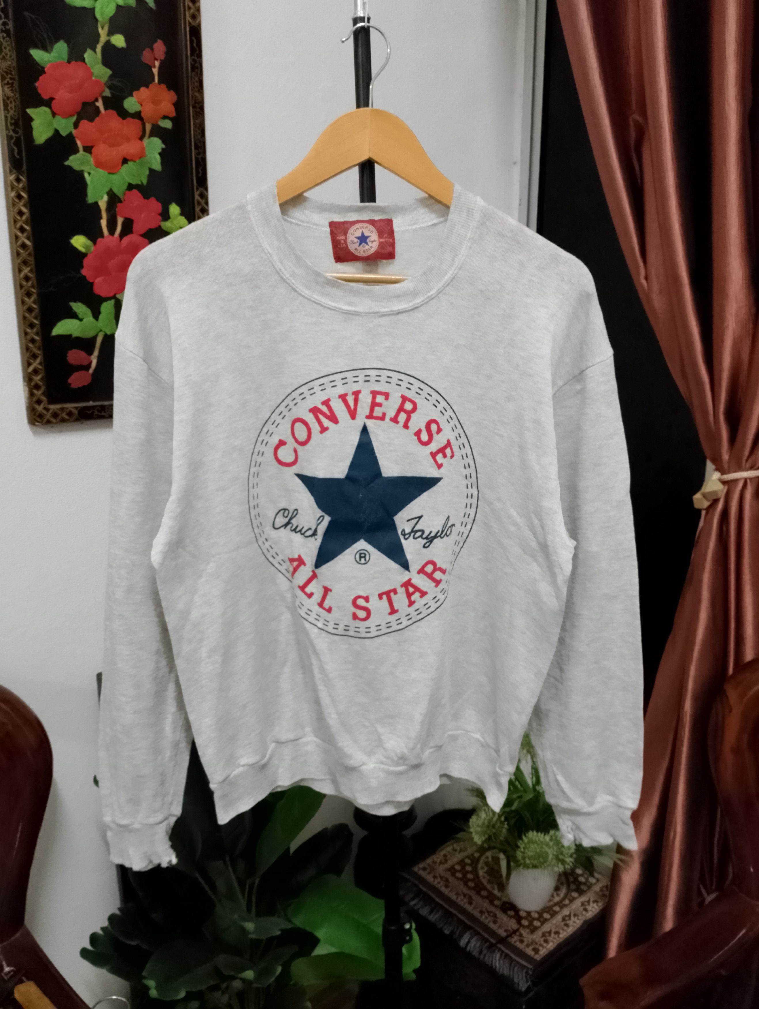 Converse Vintage Distressed Converse All Star Sweatshirt Made in USA Size US M / EU 48-50 / 2 - 1 Thumbnail