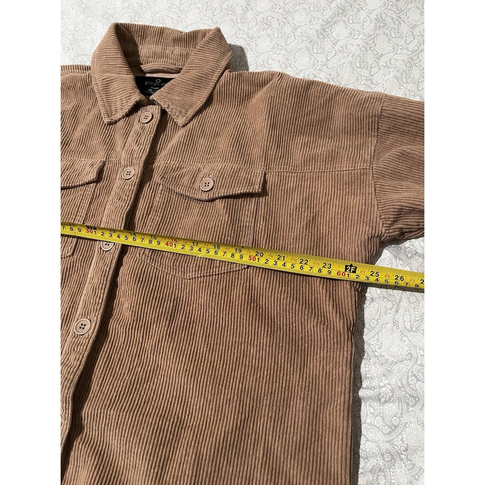 Empyre Empyre Corduroy Shacket Womens Small Oversized Tan Button Up Size S / US 4 / IT 40 - 9 Thumbnail