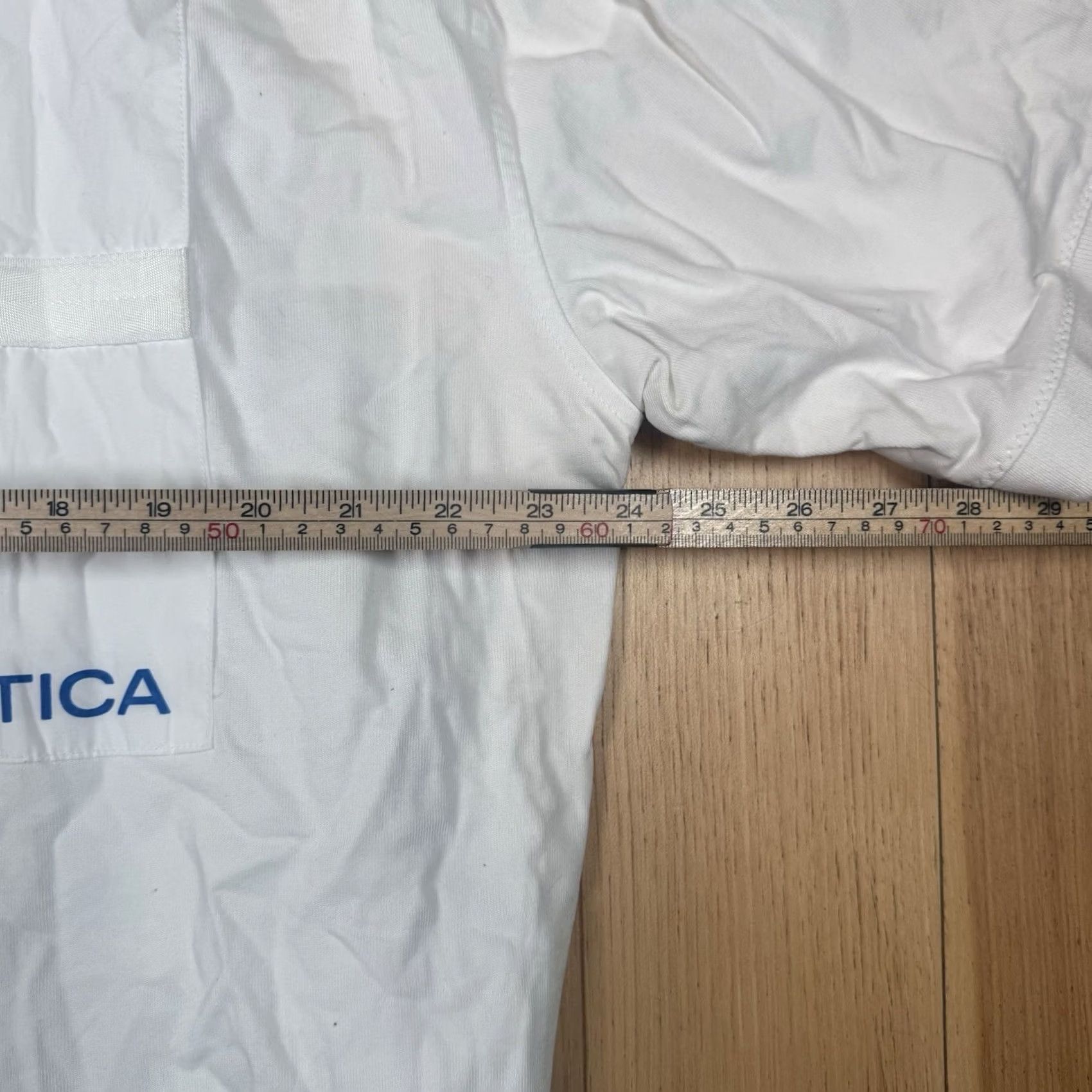 Nautica Nautica Rugby Polo Shirt Mens XXL White Swedish American Flag Patch Polo Mens 2XL White Flag Patch Rugby Shirt Size US XXL / EU 58 / 5 - 6 Thumbnail
