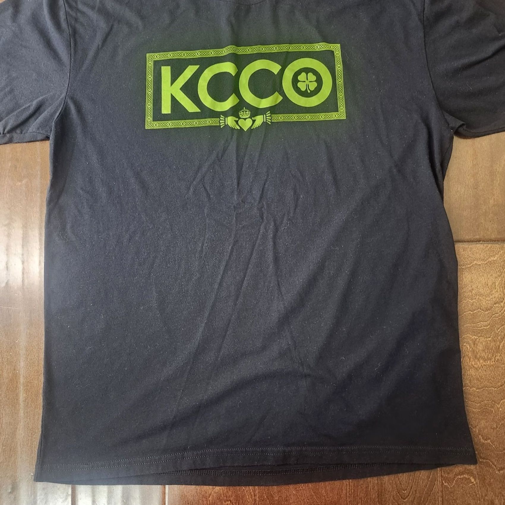 Vintage KCCO Chive Shirt Mens XL Black Tee Clover Graphic Keep Calm Chive On Minor Stain Size US XL / EU 56 / 4 - 3 Thumbnail