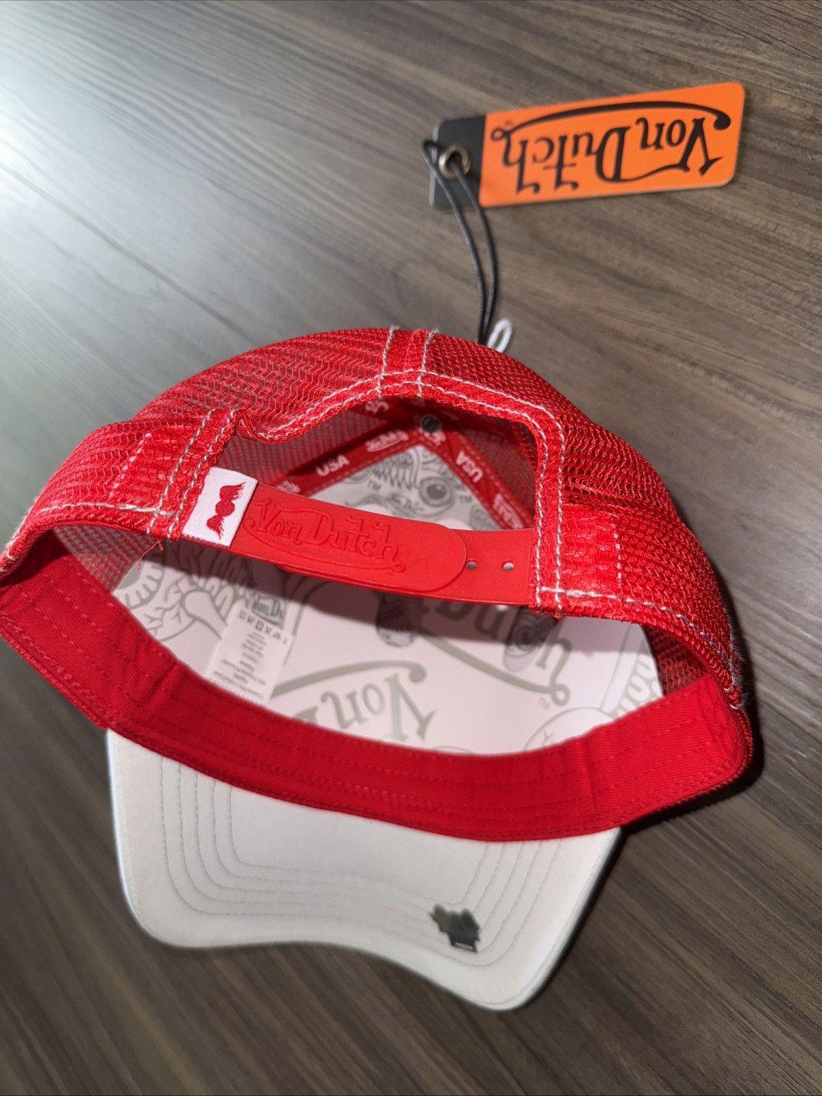Von Dutch Von Dutch Trucker Hat White Red Oval Logo Snapback Cap New Size ONE SIZE - 2 Thumbnail