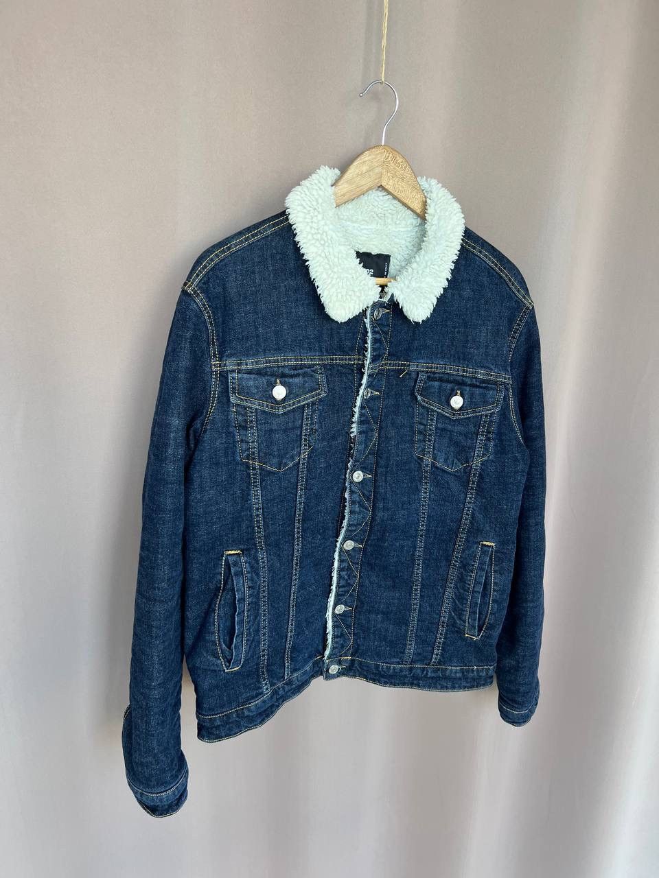Dsquared2 Dsquared2 Denim Jacket Size 50 or S/M Sherpa Fur Collar Size US M / EU 48-50 / 2 - 5 Thumbnail