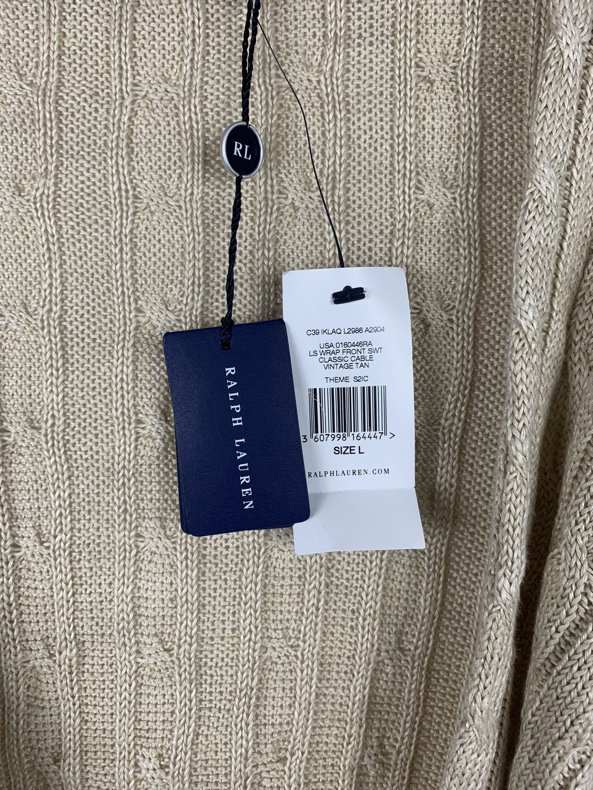 Ralph Lauren New with tags Ralph Lauren Cable Knit Linen Cardigan Belted Size L / US 10 / IT 46 - 5 Thumbnail