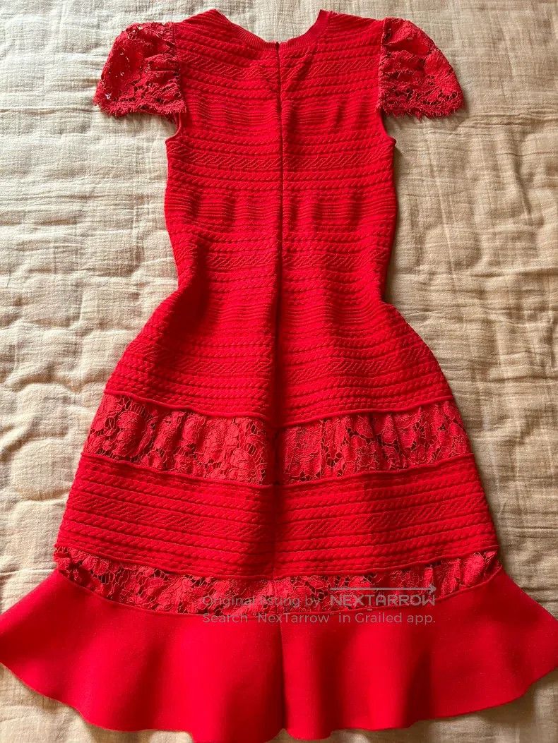 Valentino Valentino Red knitted skirt Size S / US 4 / IT 40 - 2 Thumbnail