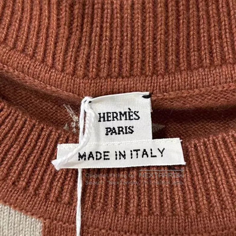 Hermes Hermes Chain Pattern Pure Cashmere Sweater Size XXS / US 00 / IT 34 - 4 Thumbnail