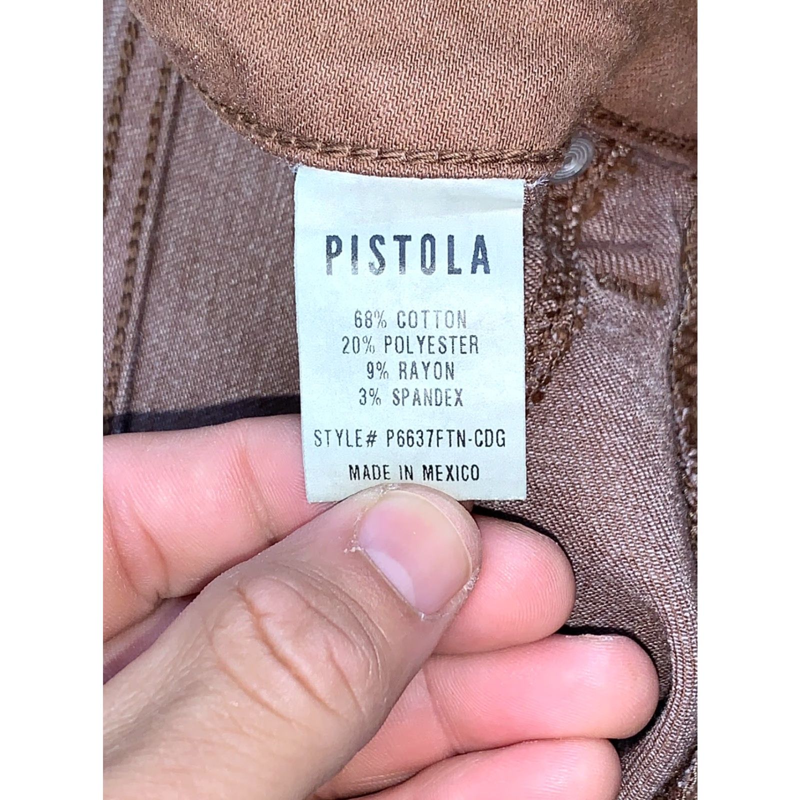 Pistola PISTOLA Womens Brown Pants Size 27 High Rise Skinny Chino #5130 Size 27" / US 4 / IT 40 - 6 Thumbnail