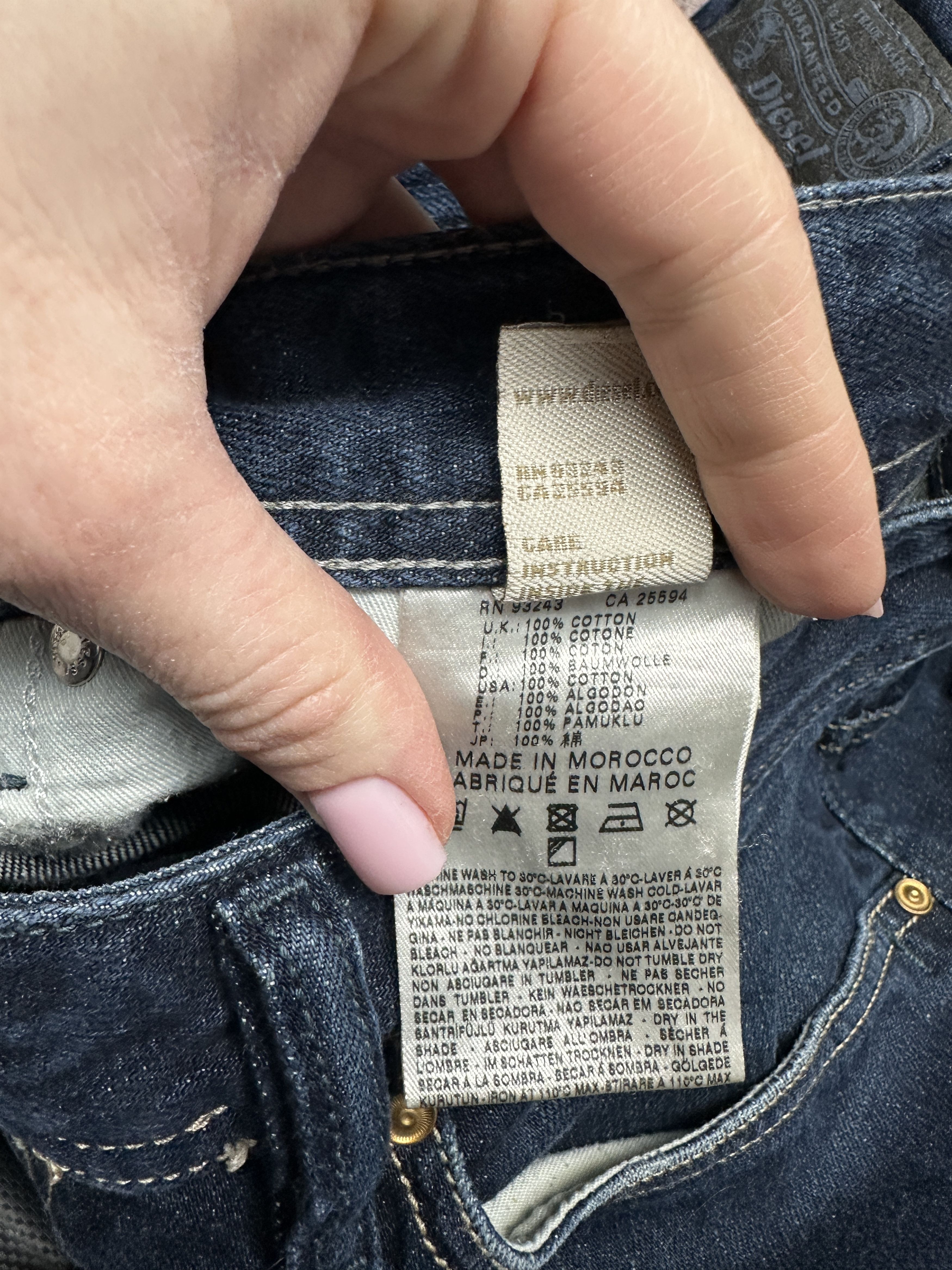 Diesel Diesel Zhav Mens Denim Pants Flared Jeans Bootcut Size US 34 / EU 50 - 7 Thumbnail