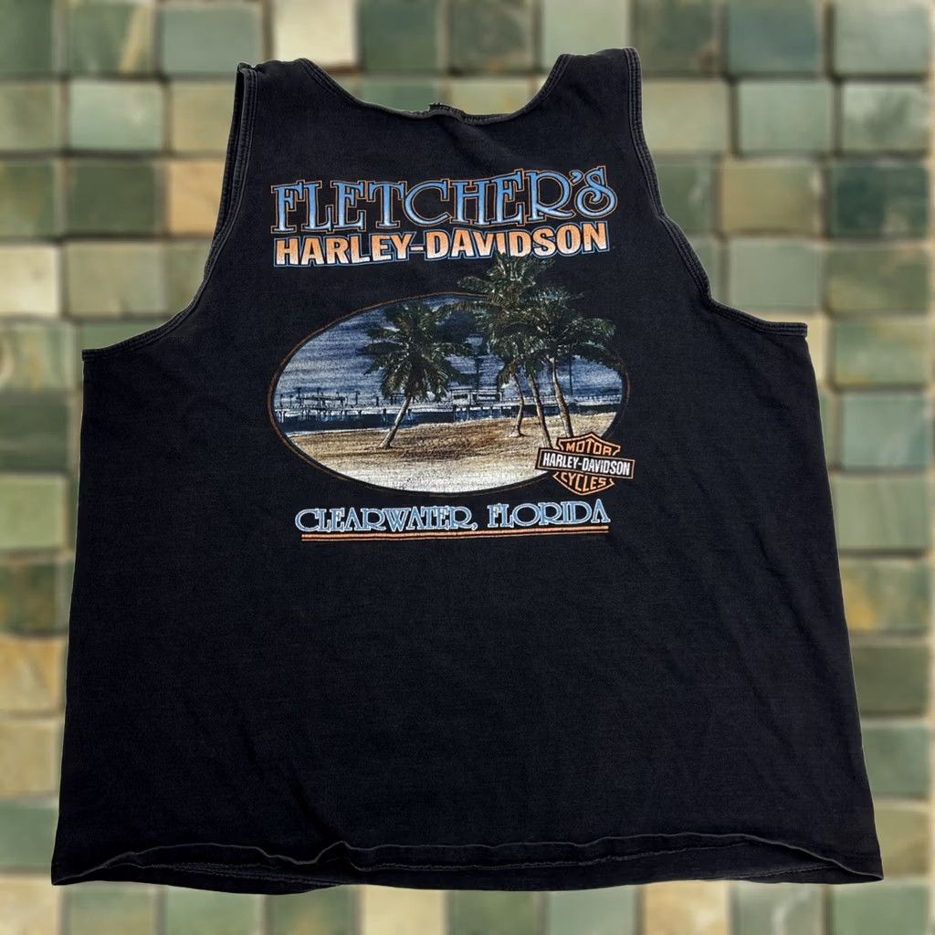 Harley Davidson VINTAGE Harley-Davidson Tank Top Men’s XL Black Florida Clearwater Harley-Davidson Tank Top Mens XL Black Florida Vintage Size US XL / EU 56 / 4 - 1 Thumbnail