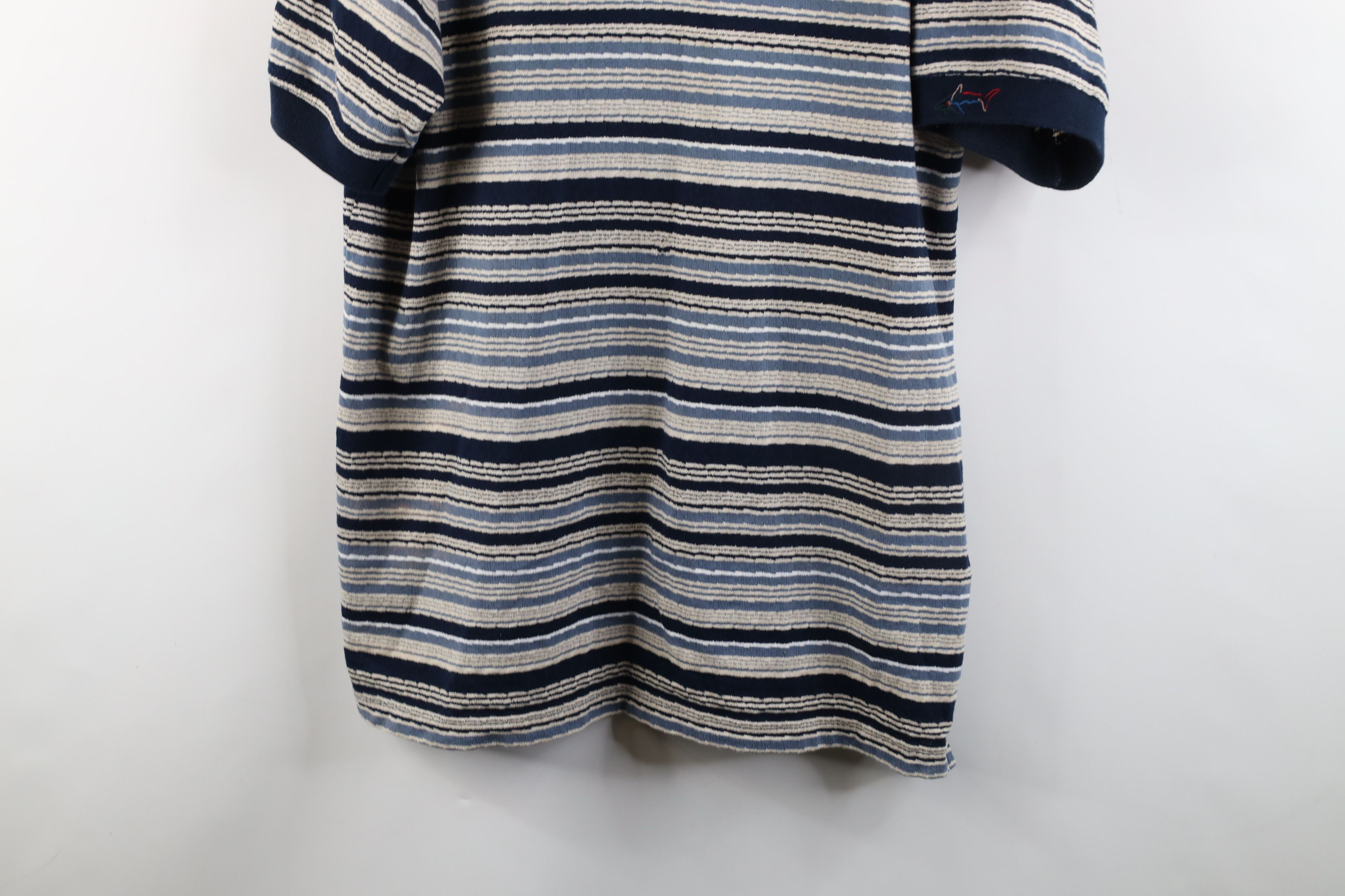 Vintage Vintage 90s Streetwear Baggy Striped Knit Golf Polo Shirt Size US L / EU 52-54 / 3 - 3 Thumbnail