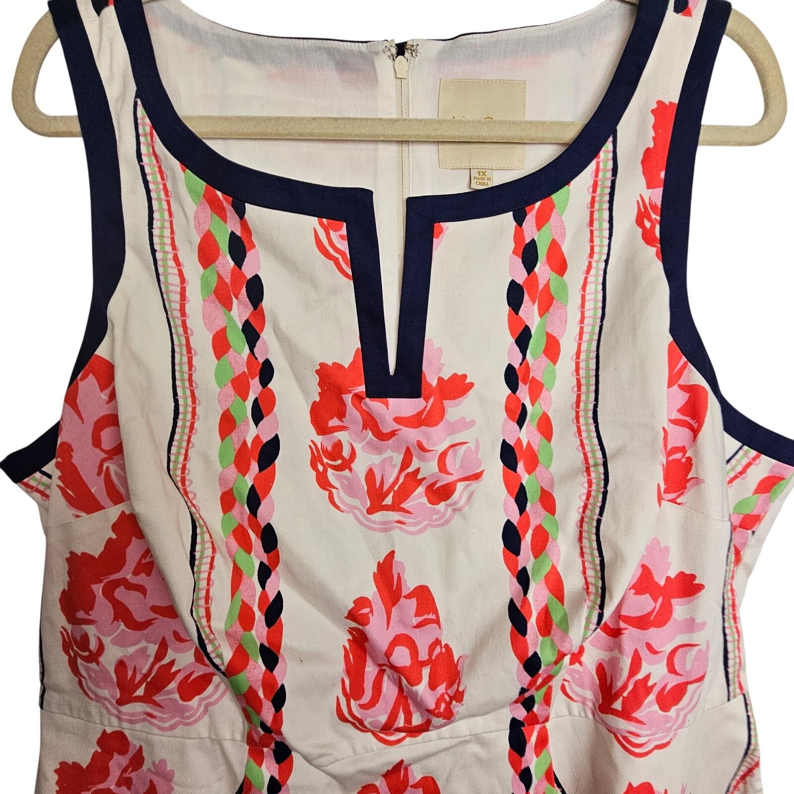 Campia Moda Modcloth Womens Leader Floral Rope Sheath Dress Size 1X Size XL / US 12-14 / IT 48-50 - 3 Thumbnail