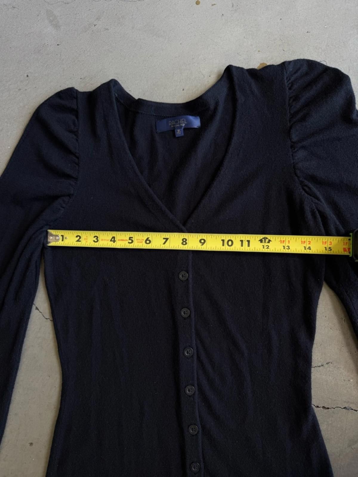 Other Rachel Roy / Sadie Duster Cardigan / Black / Button Front Size M / US 6-8 / IT 42-44 - 6 Thumbnail