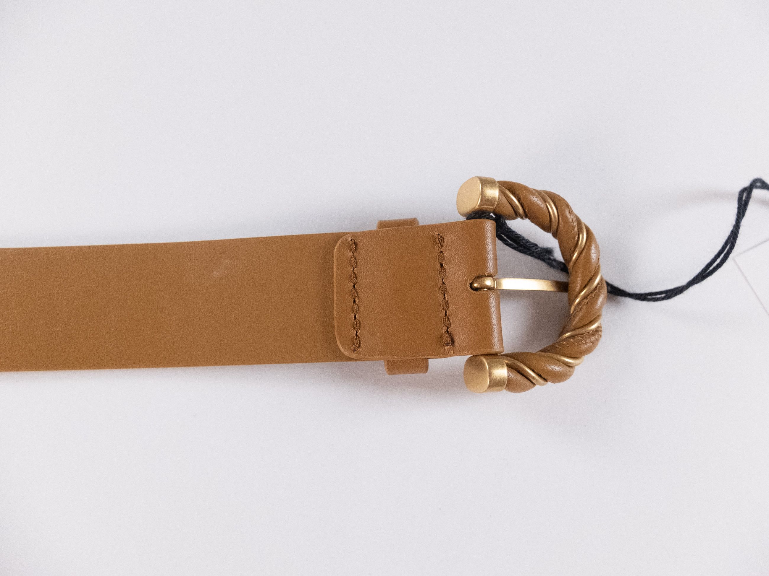 Bottega Veneta BOTTEGA VENETA Twist camel brown leather belt 80 Size ONE SIZE - 8 Thumbnail