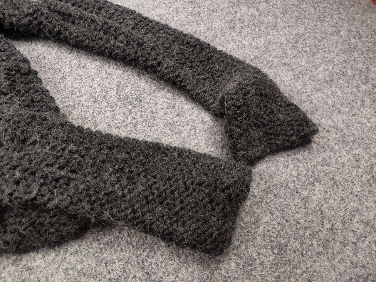 Vintage Umit unal Design oversized knit Dark Wool cropped Sweater Size L / US 10 / IT 46 - 12 Thumbnail