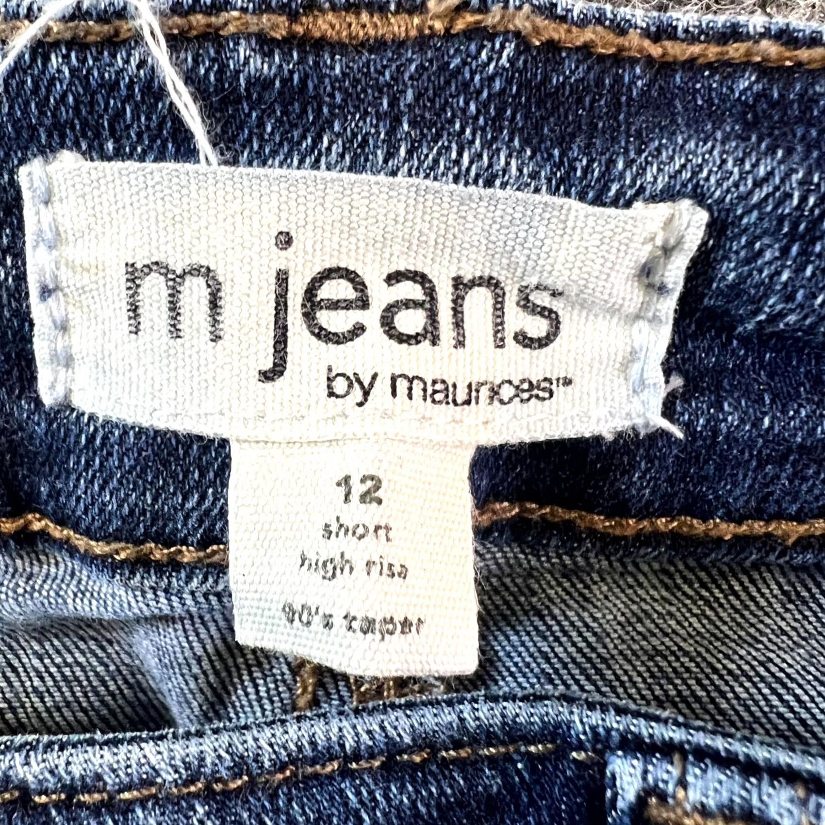Vintage VINTAGE Maurices Jeans Womens 12 Blue Cotton Denim Straight Faded Travel Stretch Size 34" / US 12 / IT 48 - 5 Thumbnail