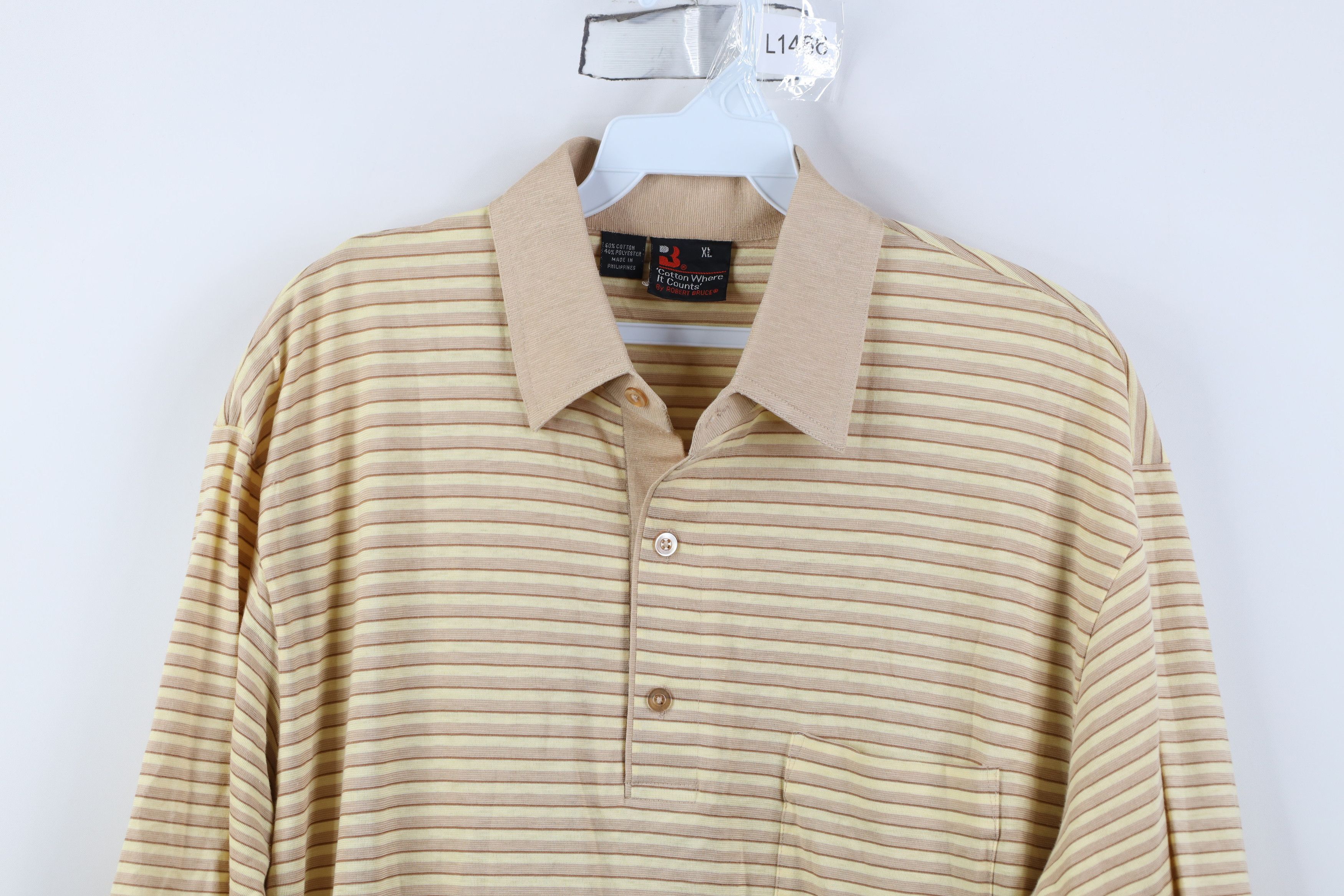 Vintage Vintage 70s Streetwear Block Knit Collared Golf Polo Shirt Size US XL / EU 56 / 4 - 2 Thumbnail