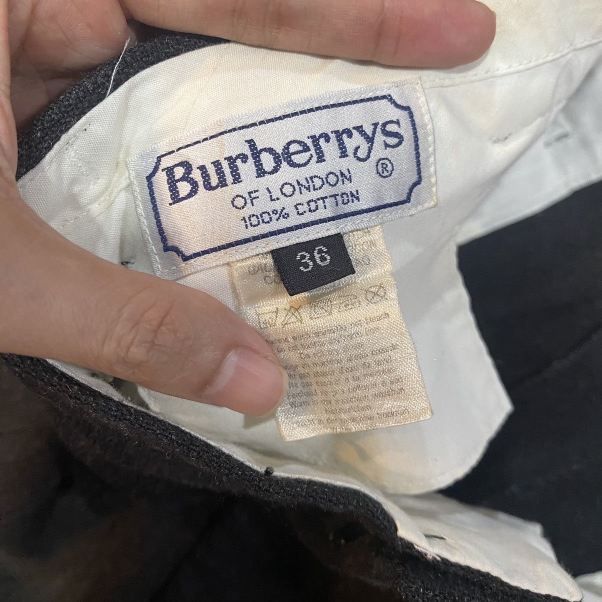 Burberry × Burberry Prorsum 💥Vintage Burberrys Of London Black Trouser Pants Like New Size US 36 / EU 52 - 12 Thumbnail