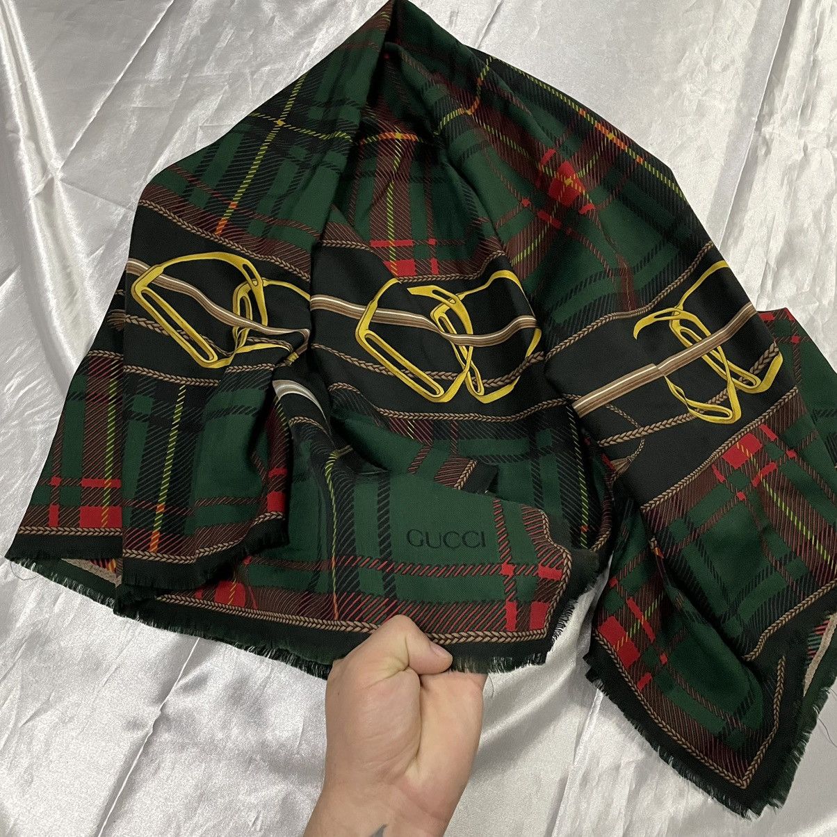Gucci × Vintage Vintage Gucci wool Scarf Size ONE SIZE - 2 Thumbnail