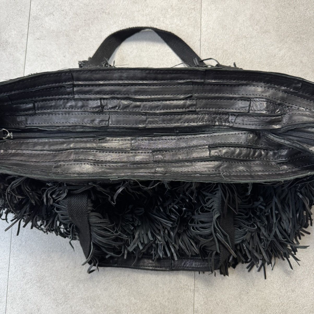 Japanese Brand G.O.A Fringe Leather Tote Hand Bag. goa Size ONE SIZE - 6 Thumbnail