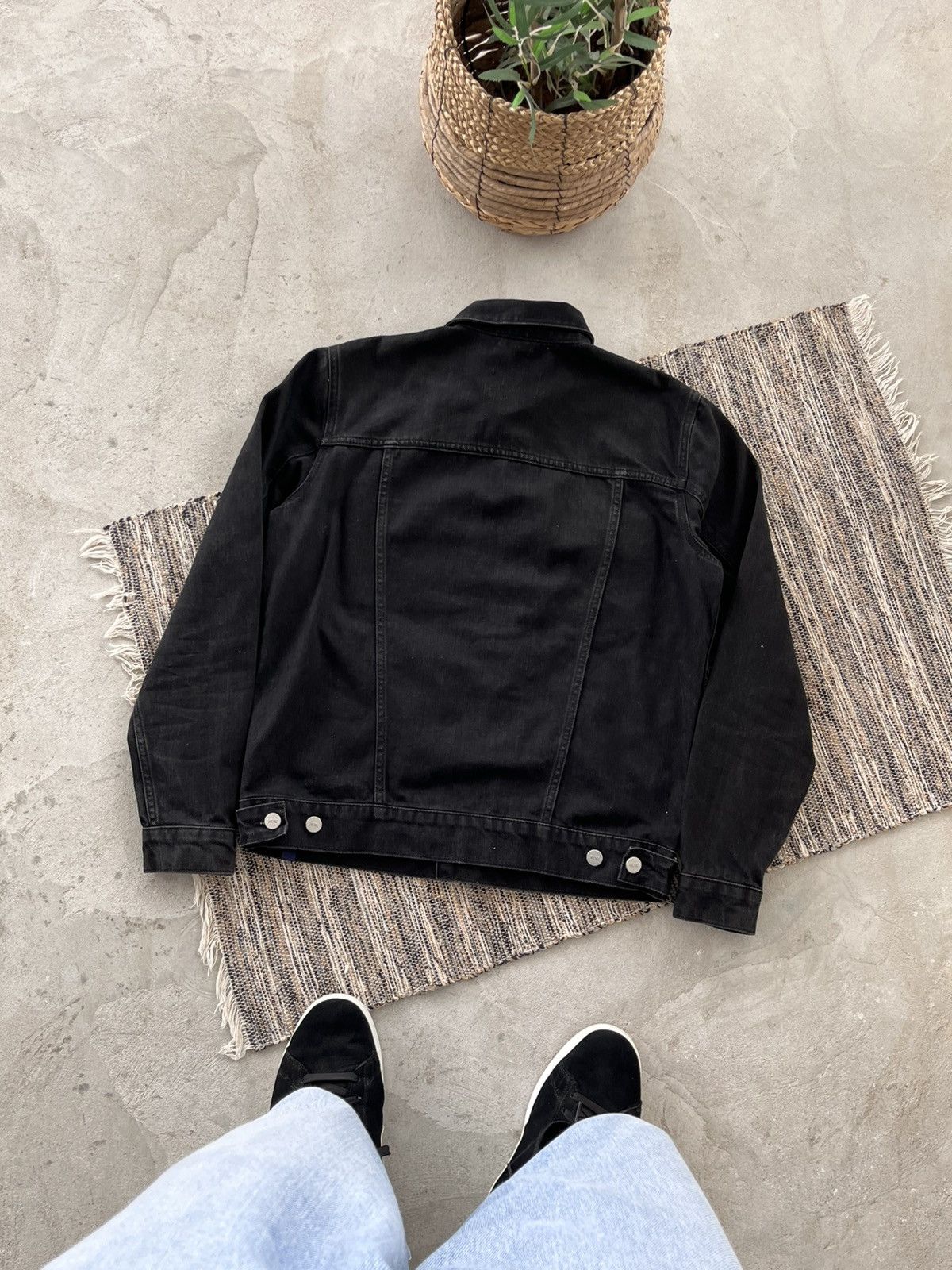 Wood Wood Vintage rare Wood Wood Black Denim Jacket Avantgarde Y2K Size US M / EU 48-50 / 2 - 2 Thumbnail