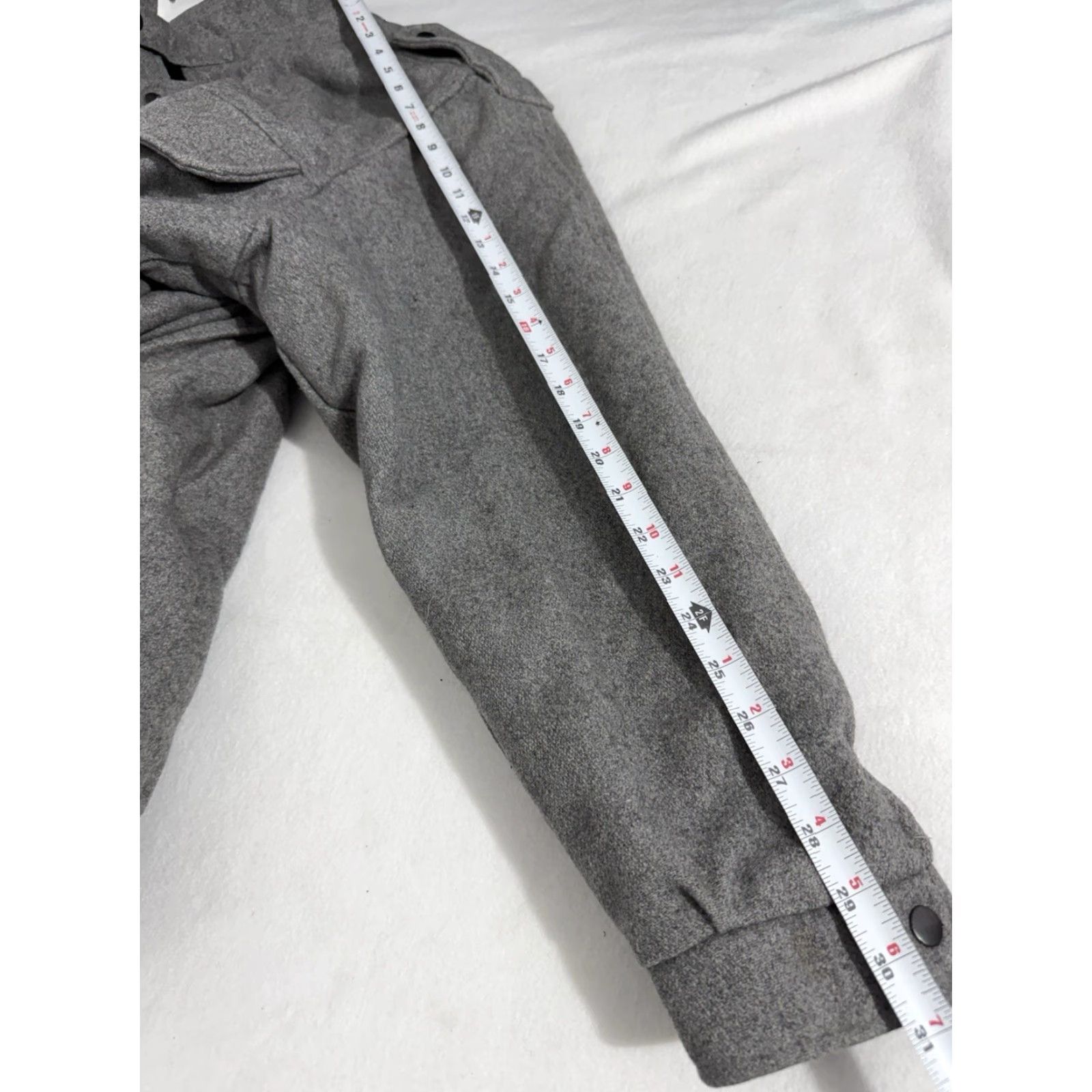 Vintage VTG American Male Jacket Mens L Gray Wool Blend Bomber Jacket, Insulated, Double Breasted, Pockets, 80s Bohemian City USA Theme Size US L / EU 52-54 / 3 - 3 Thumbnail