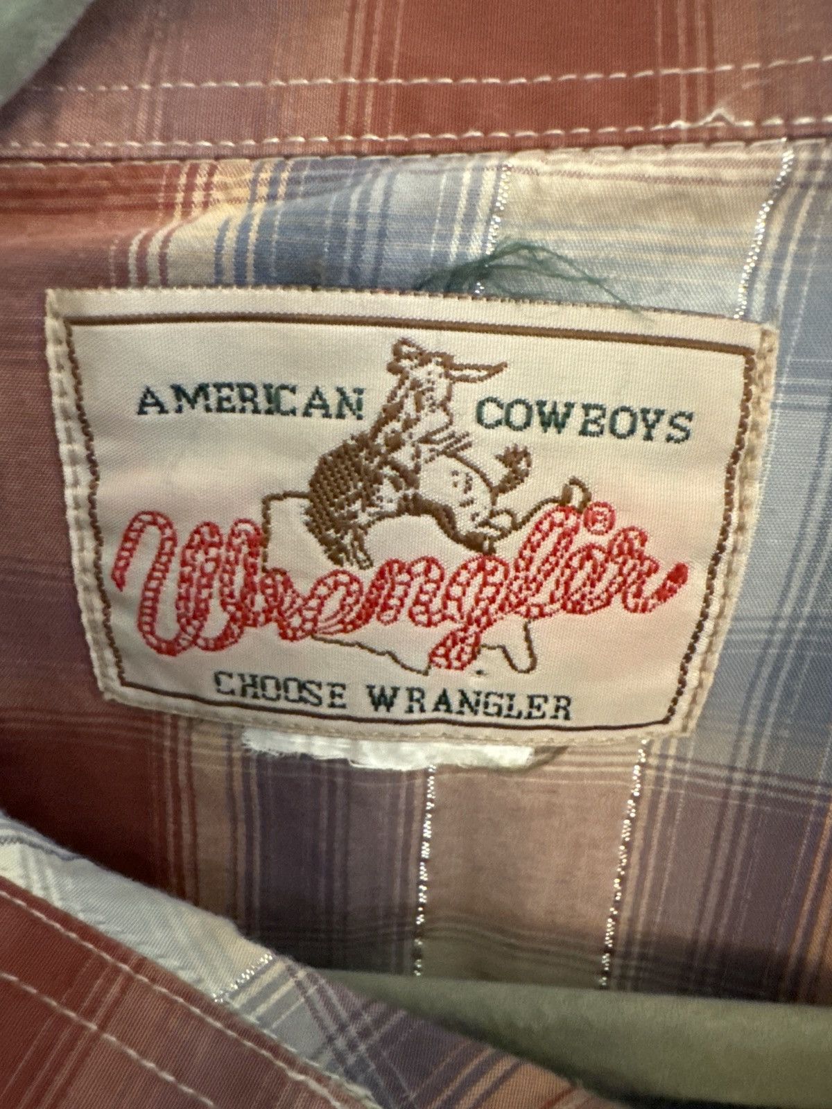 Vintage × Wrangler Wrangler Vintage Pearl Snap Button Shirt Size US L / EU 52-54 / 3 - 3 Thumbnail