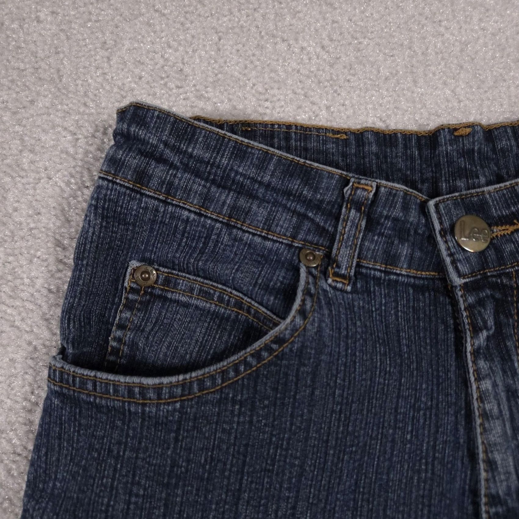 Lee Lee Jeans Womens Bootcut Denim Blue Medium Wash 28x33 5-Pocket Zip Fly Regular Waist 31Inseam Size 28" / US 6 / IT 42 - 4 Thumbnail