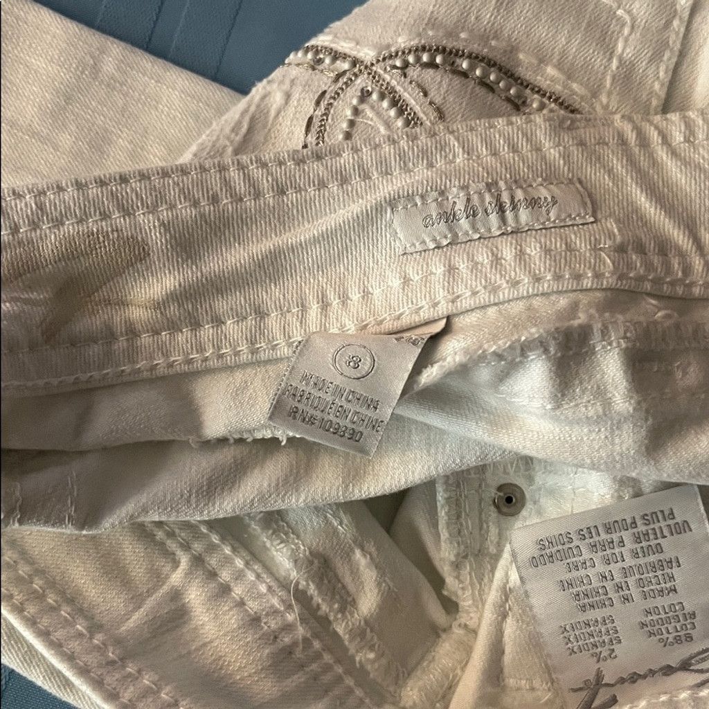 Seven 7 Seven 7 White Distressed Skinny Jeans Size 30" / US 8 / IT 44 - 3 Thumbnail