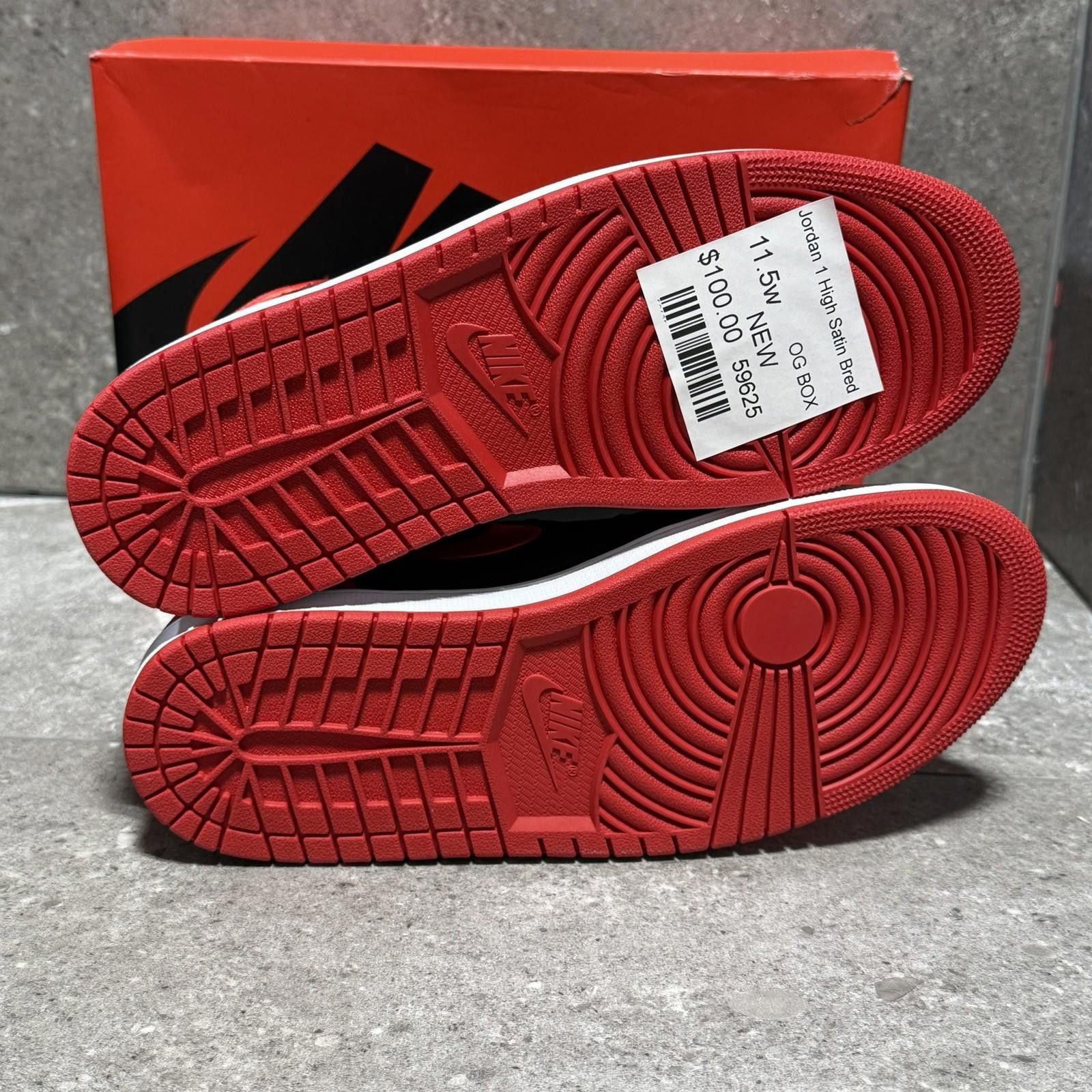 Nike Nike Air Jordan 1 High Satin Bred 11.5W New with Box Size US 11.5 / IT 41.5 - 6 Thumbnail