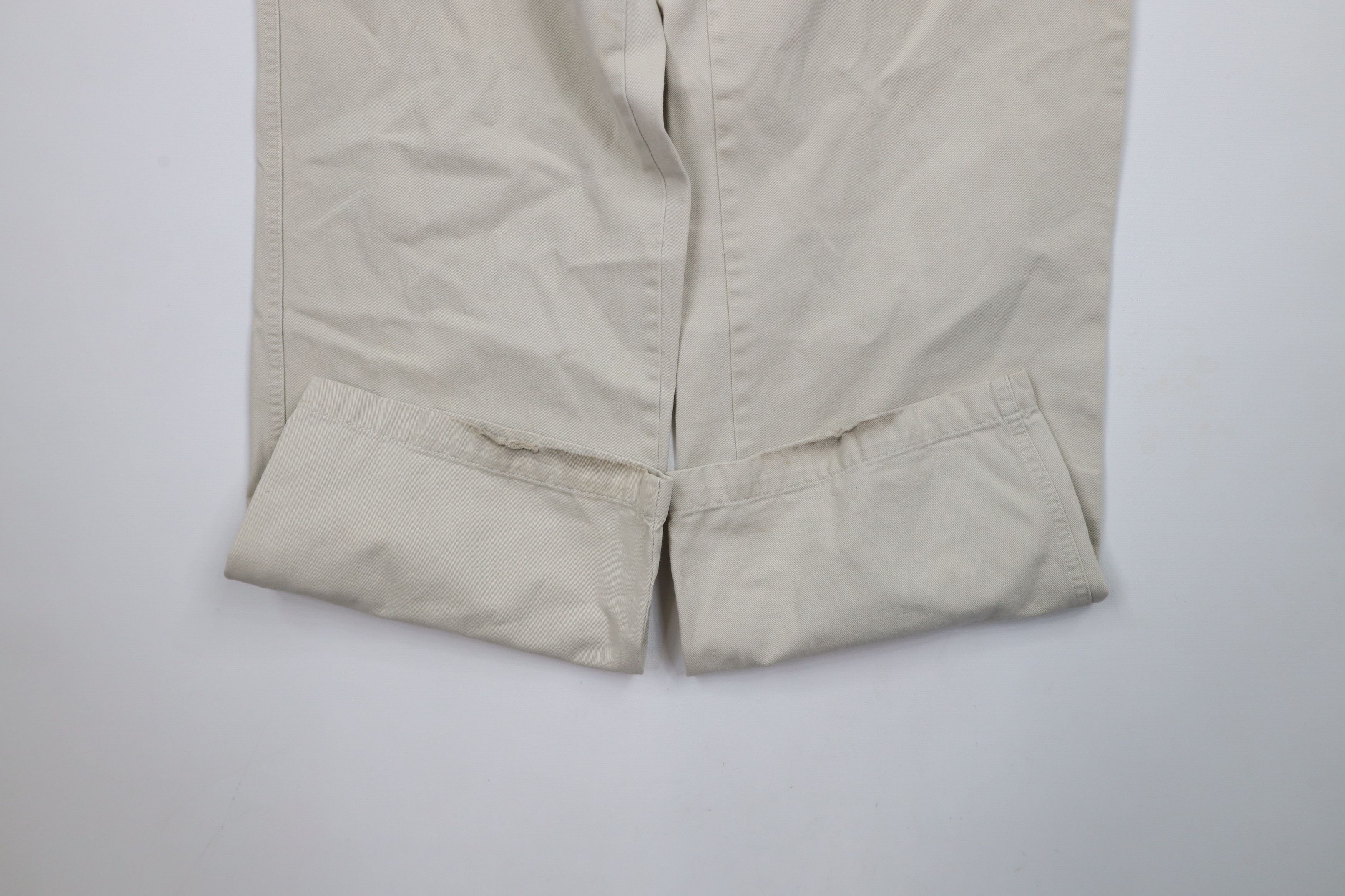 Calvin Klein × Vintage Vintage 90s Calvin Klein Spell Out Wide Leg Pants Beige Size US 34 / EU 50 - 5 Thumbnail