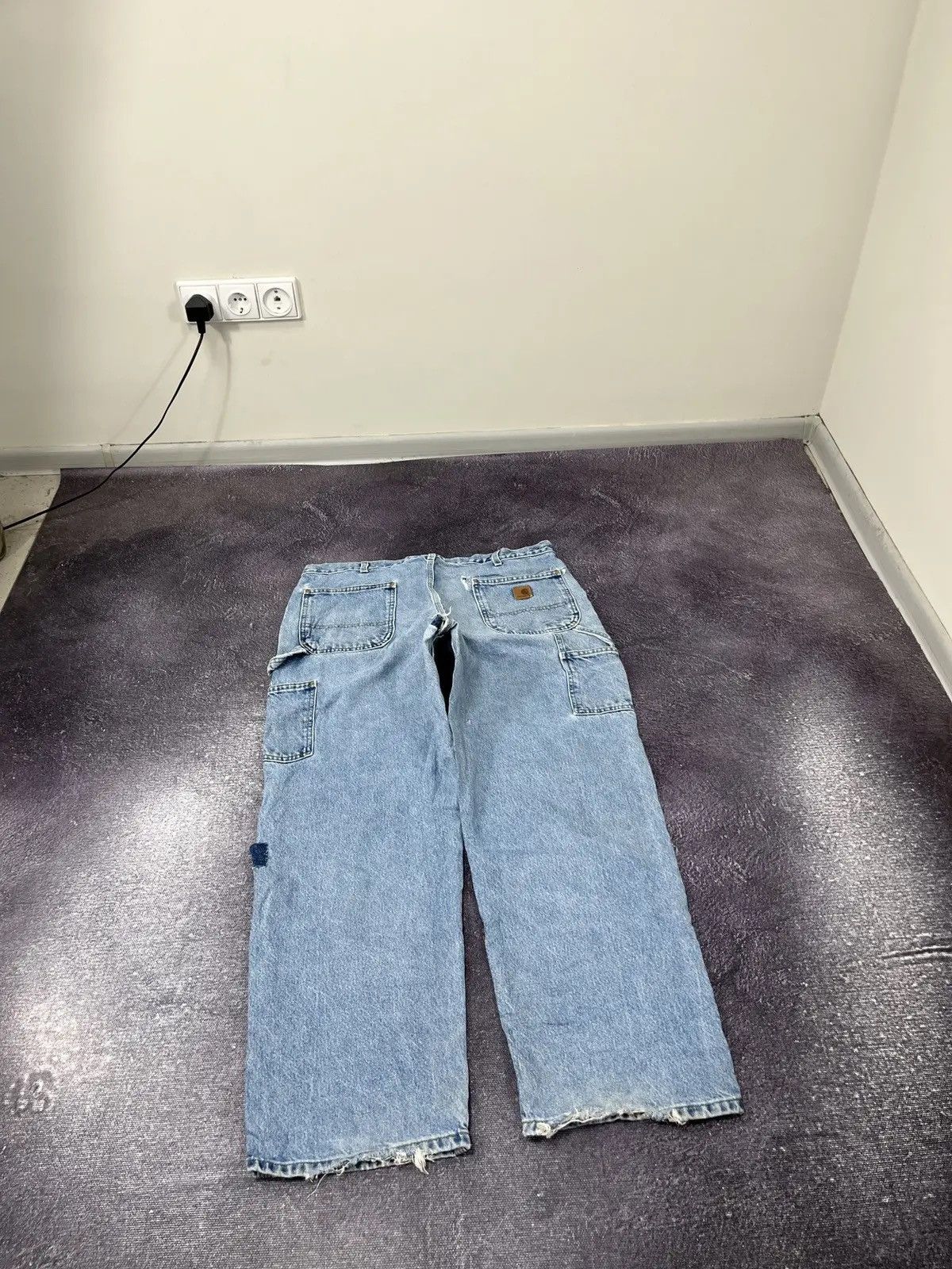 Carhartt Vintage 90s Carhartt USA Faded Blue Hype Baggy Jeans Size US 38 / EU 54 - 3 Thumbnail