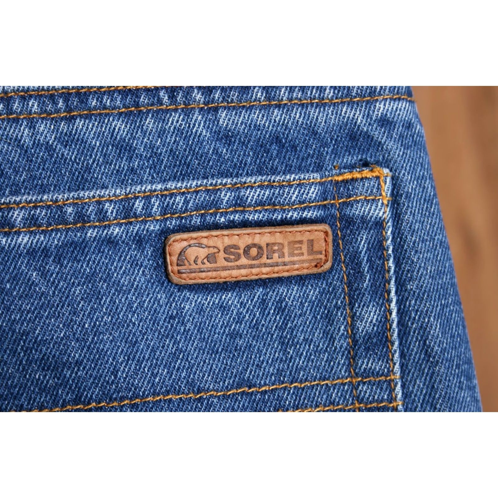 SOREL SOREL Jeans Denim Blue 34x33 Inseam 34x32 Relaxed Fit 100% Cotton Men Straight Mid Rise 10-12 in Regular Inseam 33 in Cambodia Denim Blue Jeans Mens Size US 34 / EU 50 - 5 Thumbnail