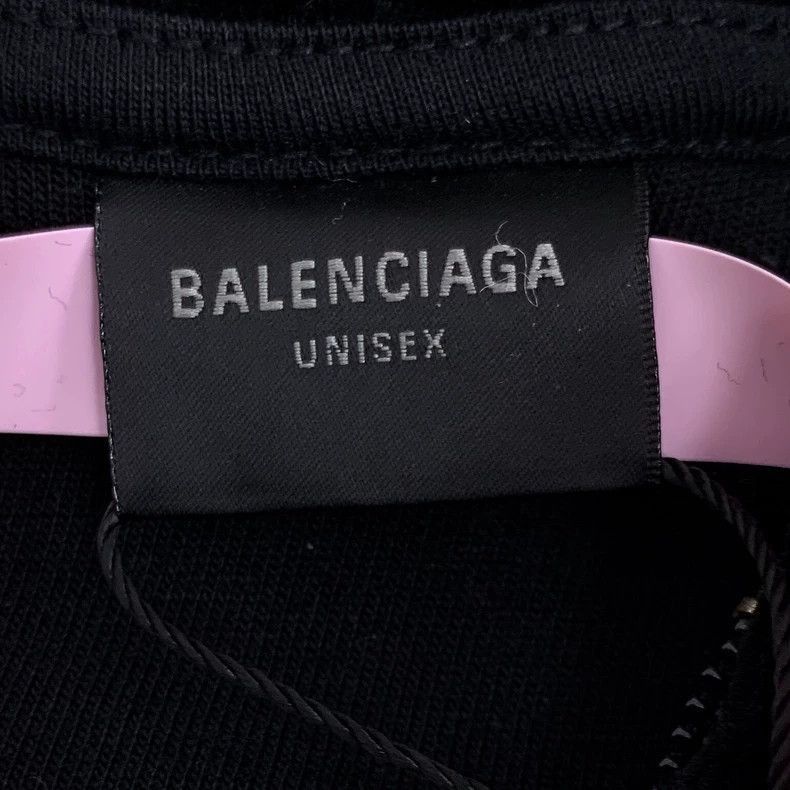 Balenciaga Balenciaga Black Logo Hoodie with Rhinestones-2506 Size XL / US 12-14 / IT 48-50 - 6 Thumbnail