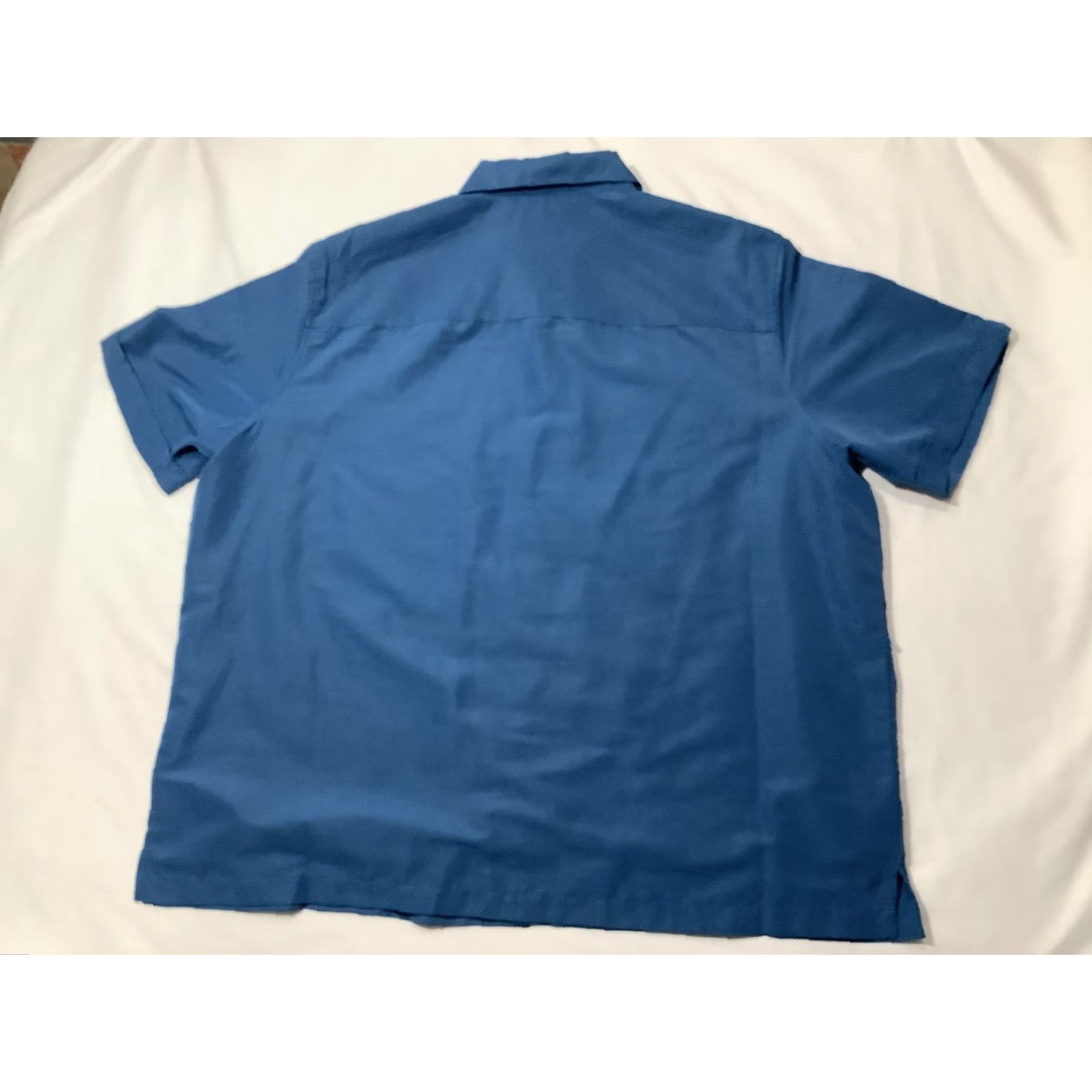 Cubavera Cubavera Shirt Mens 2XL Short Sleeve Blue Button Front Casual Polyester Vintage No Size US XXL / EU 58 / 5 - 7 Thumbnail