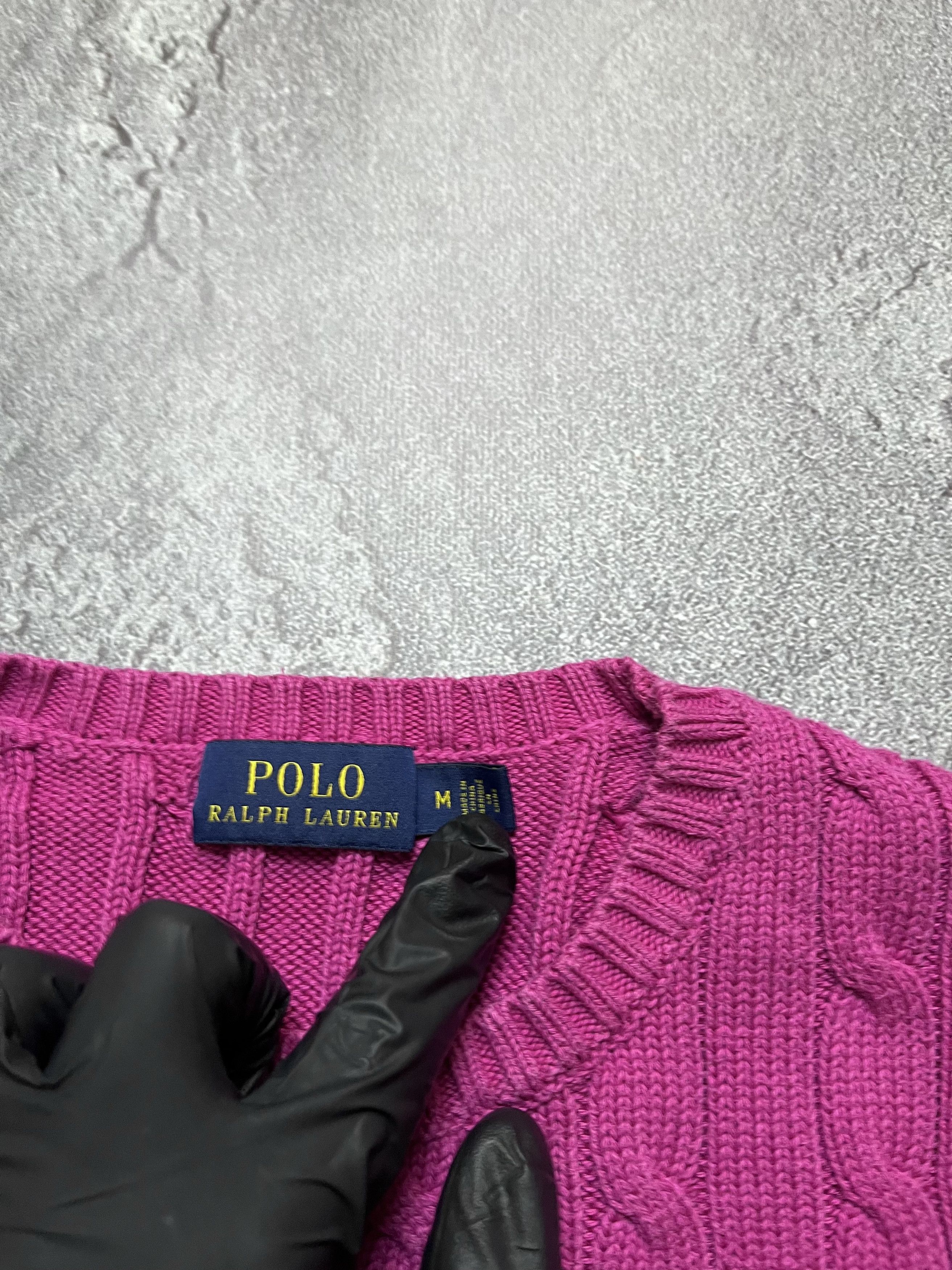 Polo Ralph Lauren Vintage Sweaters Ralph Lauren Cable Knitt Big Pony M Size M / US 6-8 / IT 42-44 - 6 Thumbnail