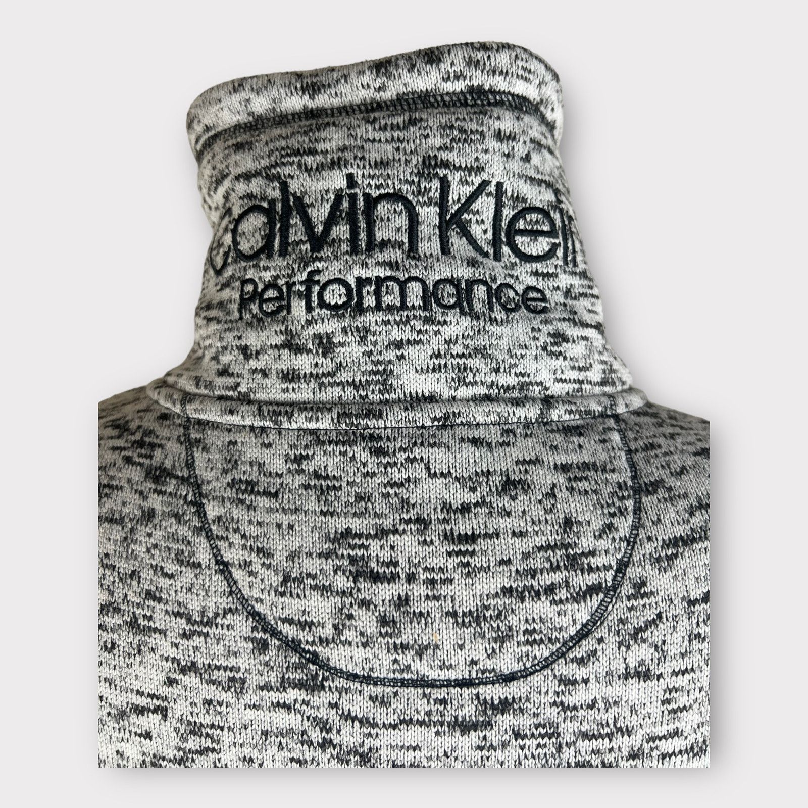 Calvin Klein Calvin Klein | Marble Black White Logo Fleece Jacket | Med Size M / US 6-8 / IT 42-44 - 4 Thumbnail