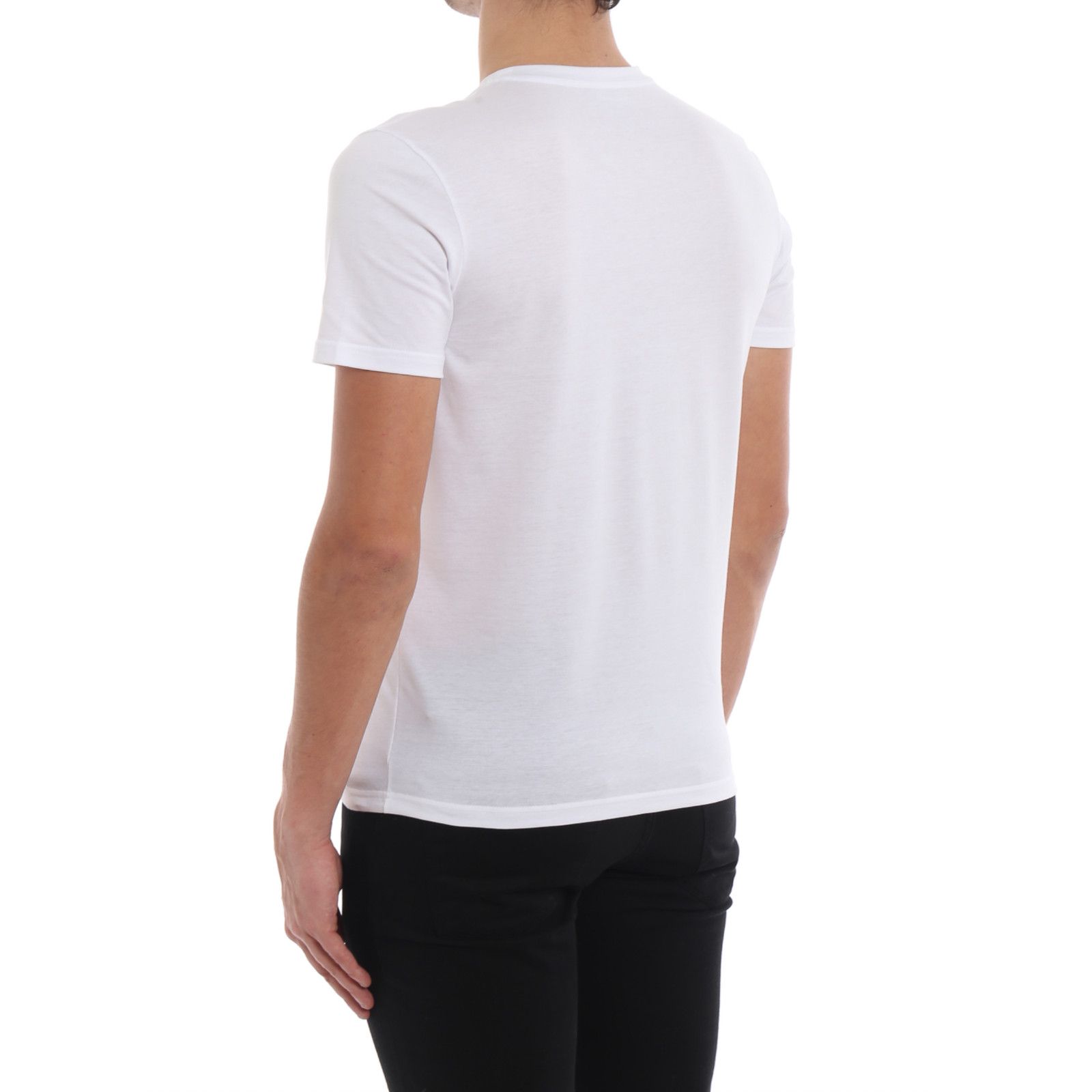 Fendi Fendi White Black Mesh Short Sleeve Cotton T-Shirt Medium M Size US M / EU 48-50 / 2 - 10 Thumbnail