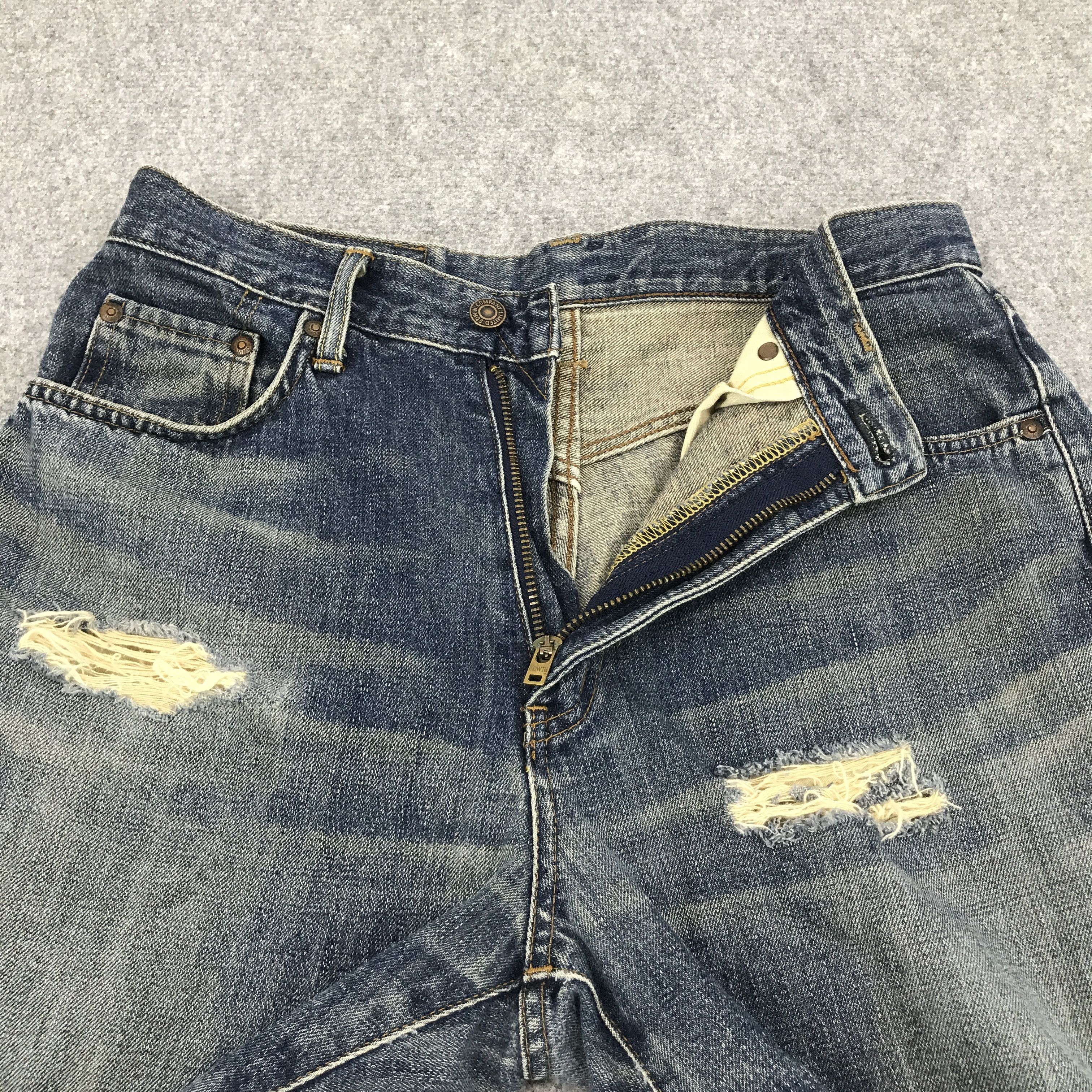 Edwin × Japanese Brand Baggy edwin Japan distressed jean pants Size US 30 / EU 46 - 7 Thumbnail