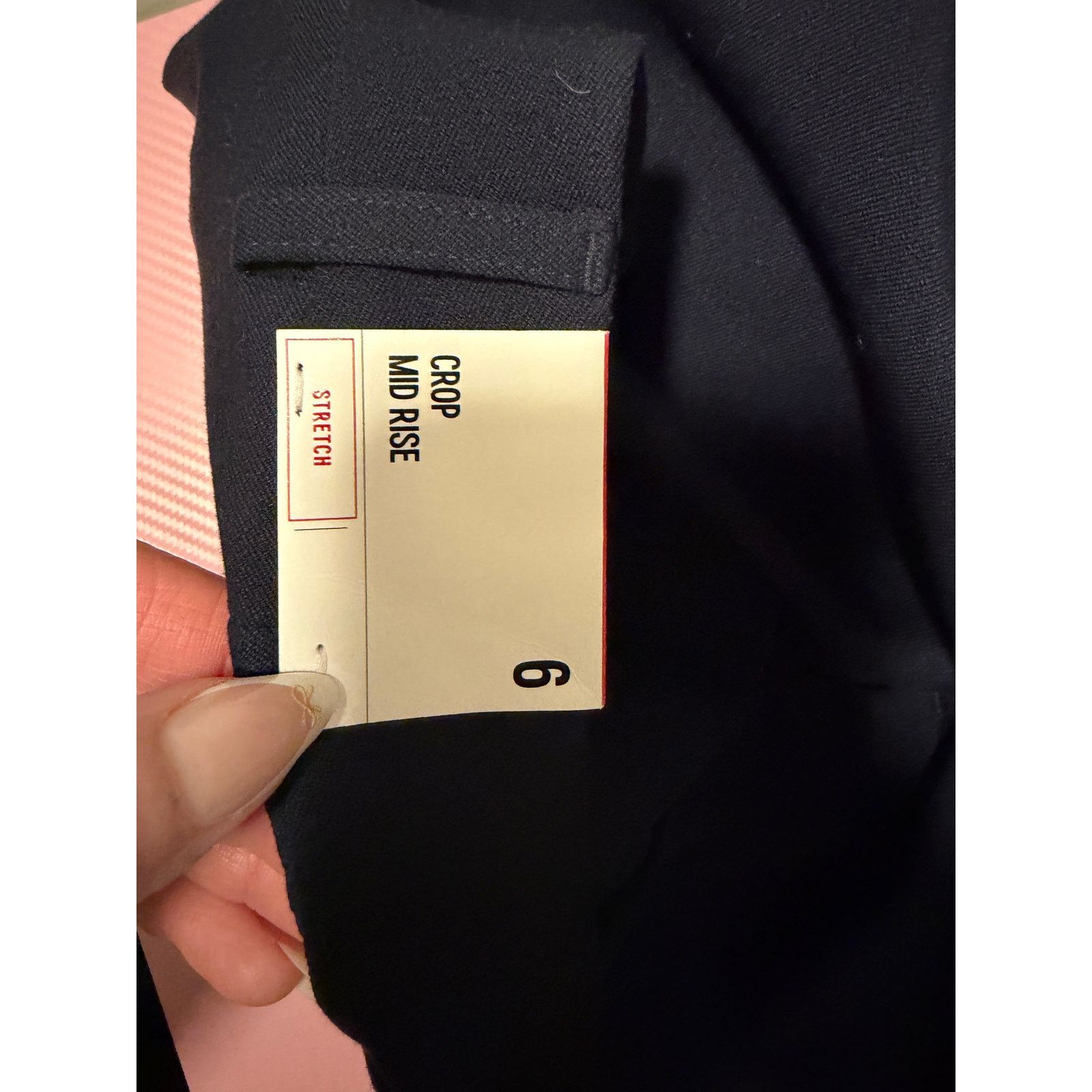 Express Express Women's 6 Navy Crop Mid Rise Stretch Pocketed Pants Size 28" / US 6 / IT 42 - 6 Thumbnail