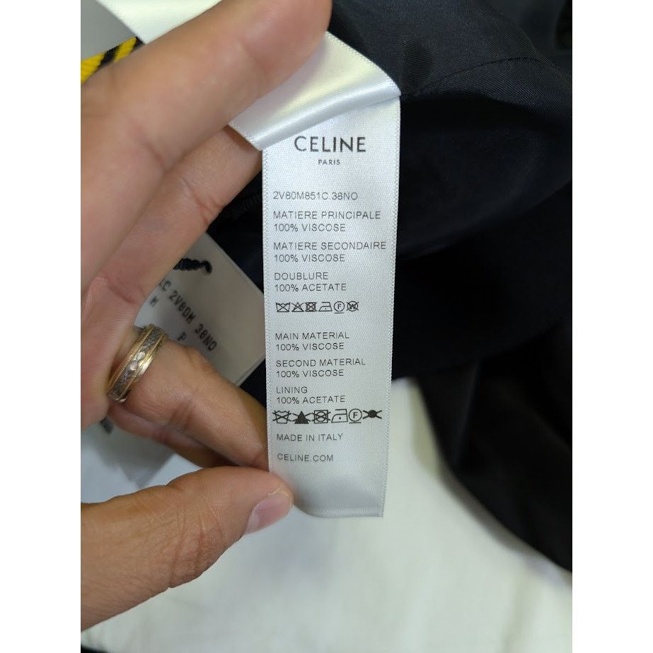 Celine o1rshd1 Bomber Jacket in Black/Yellow Size US S / EU 44-46 / 1 - 14 Thumbnail