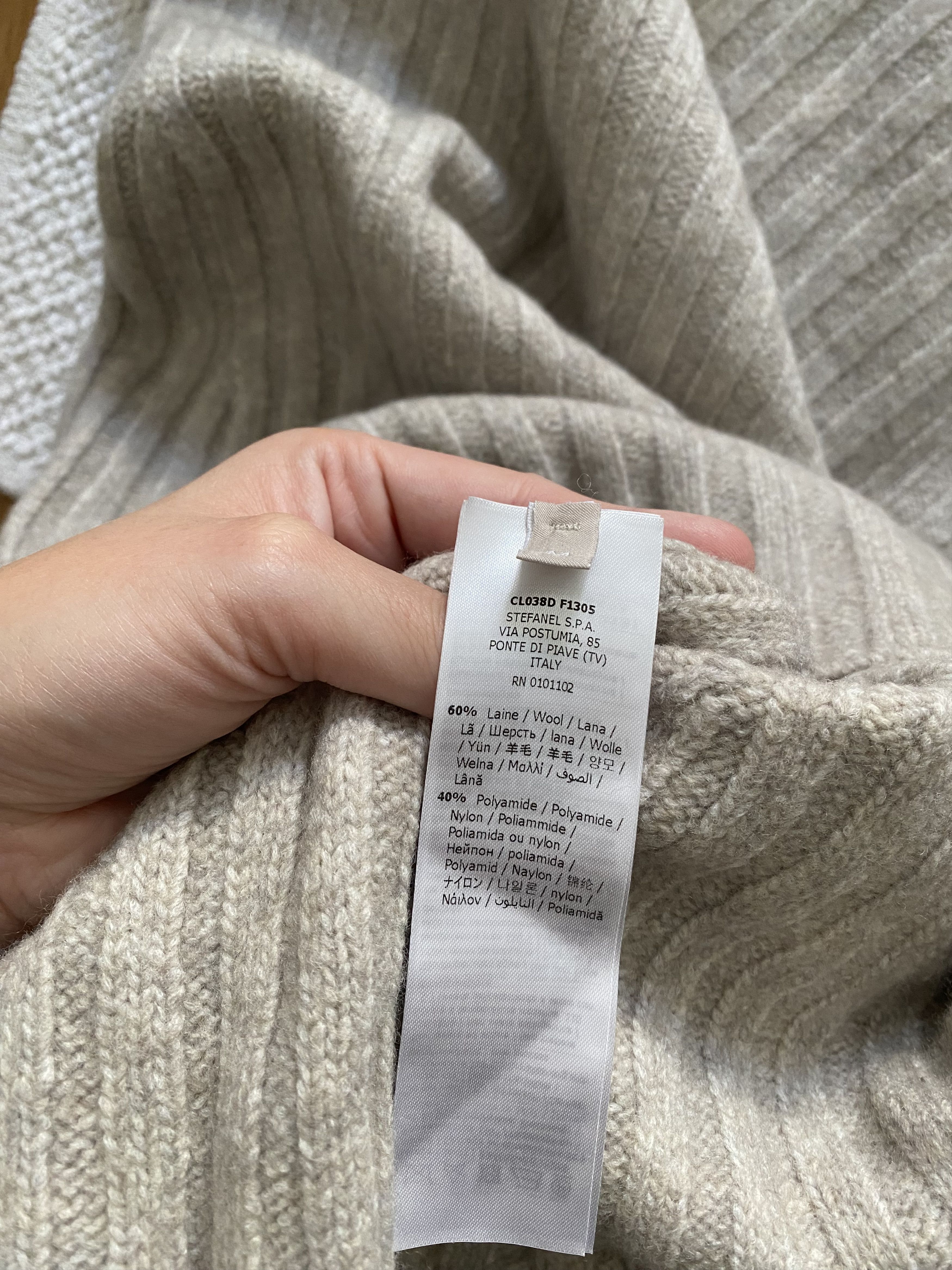 Other Stefanel sweater tunic, gray woolen sweater Size M / US 6-8 / IT 42-44 - 2 Thumbnail