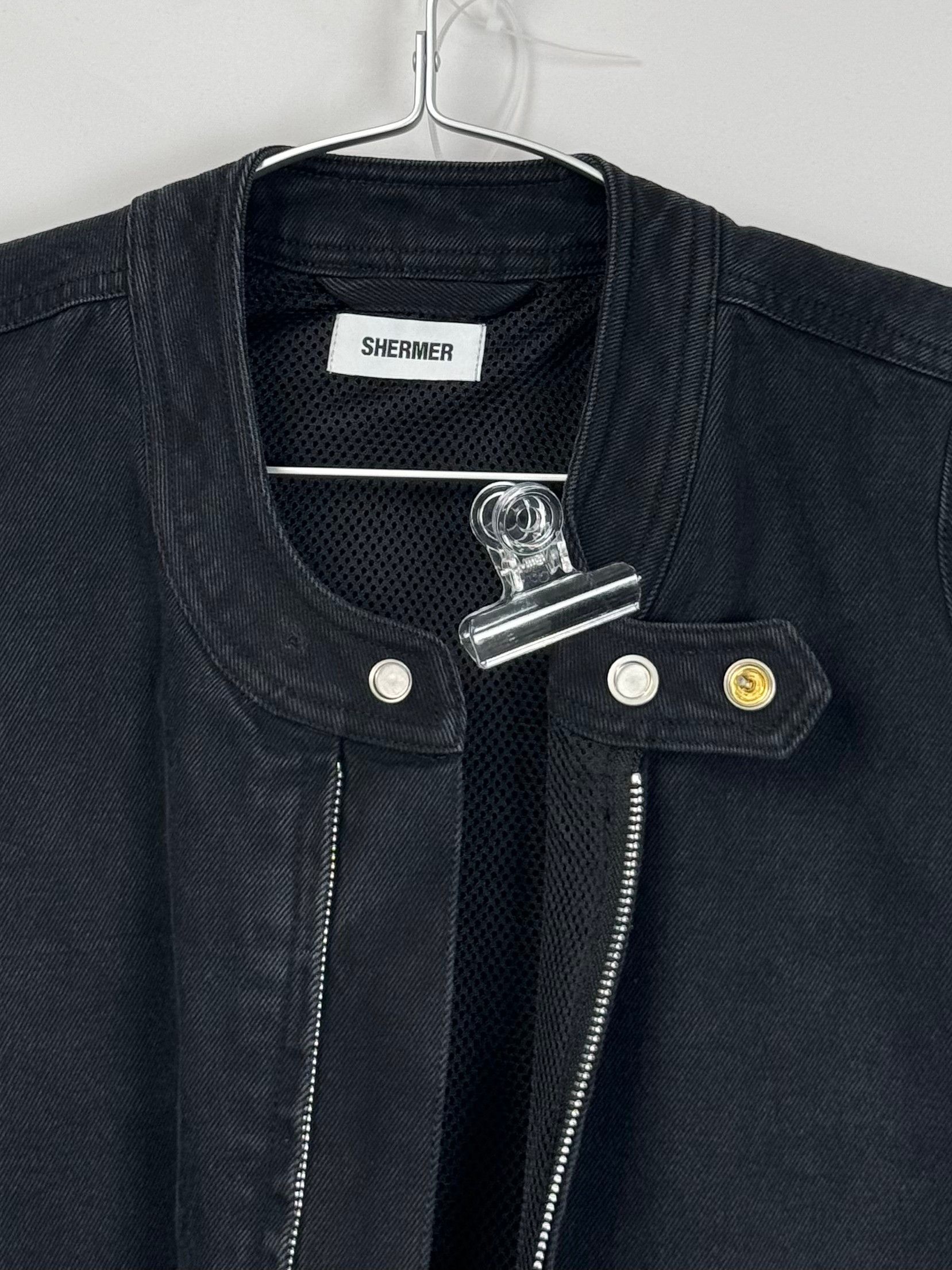 Japanese Brand SHERMER Biker Denim Jacket Size US M / EU 48-50 / 2 - 10 Thumbnail