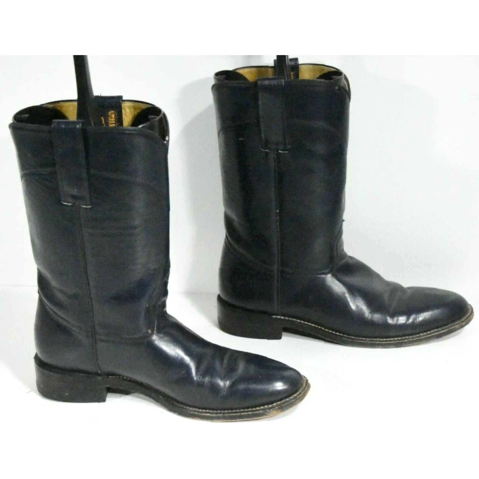 Roper VINTAGE Mahan's Amigo Womens 5.5 USA MEX Dark Navy Blue Round Toe Roper Classic Cowboy Boots Size US 6 / IT 36 - 6 Thumbnail