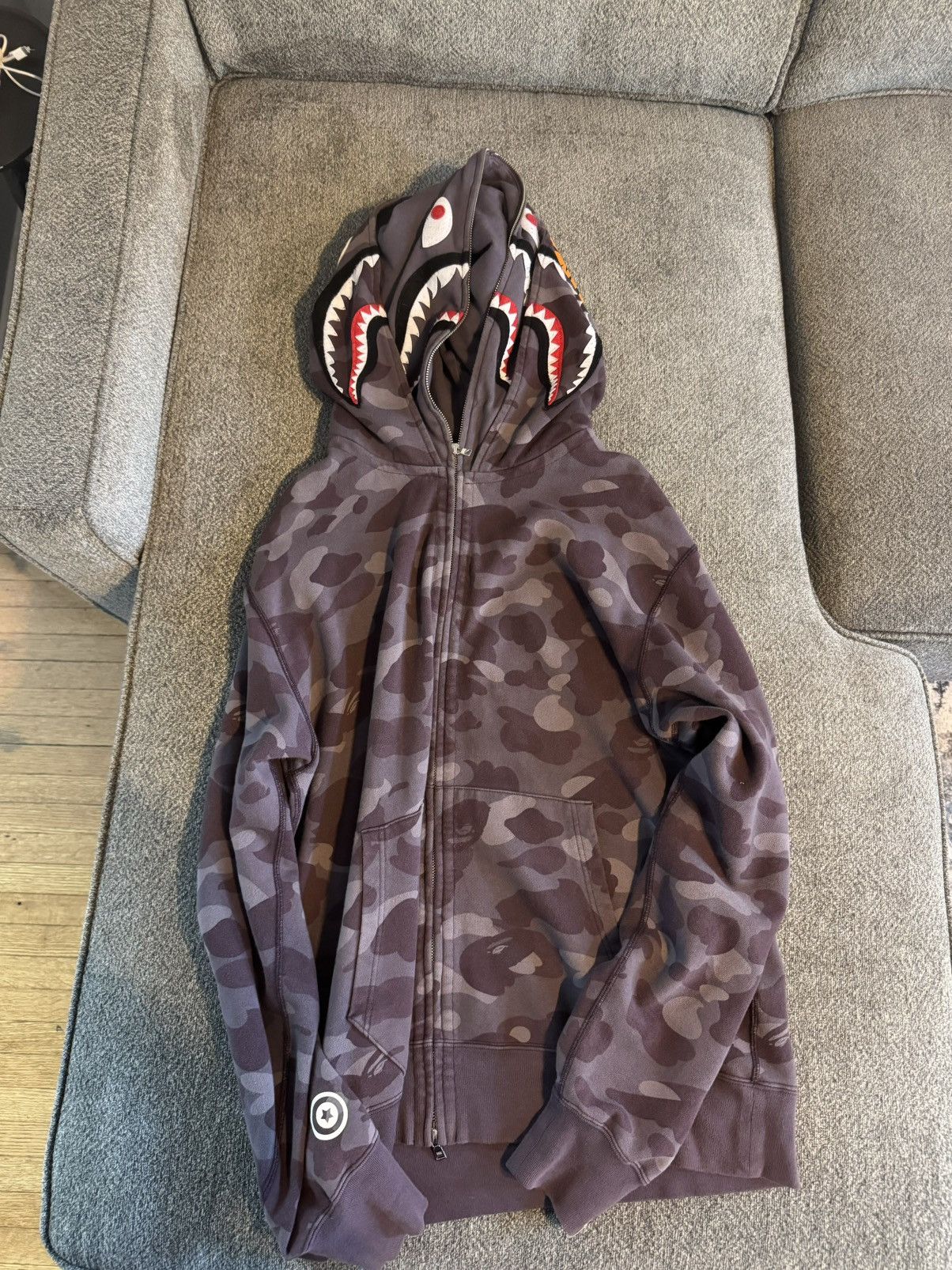 Bape Color Camo Shark Wide Full Zip Double Hoodie Size US XXL / EU 58 / 5 - 1 Thumbnail