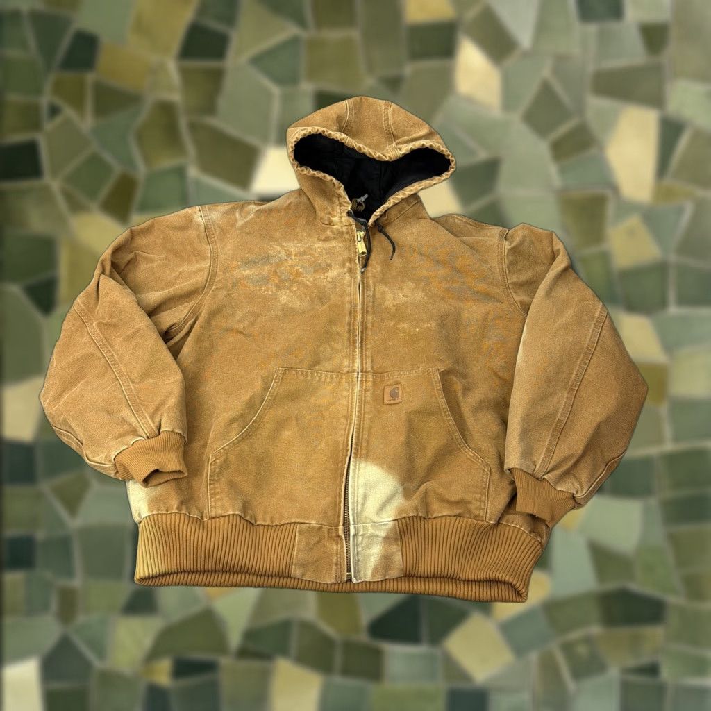 Carhartt VTG Carhartt J130 Jacket Mens XL Brown Duck Quilted Workwear Distressed Stained Size US XL / EU 56 / 4 - 1 Thumbnail