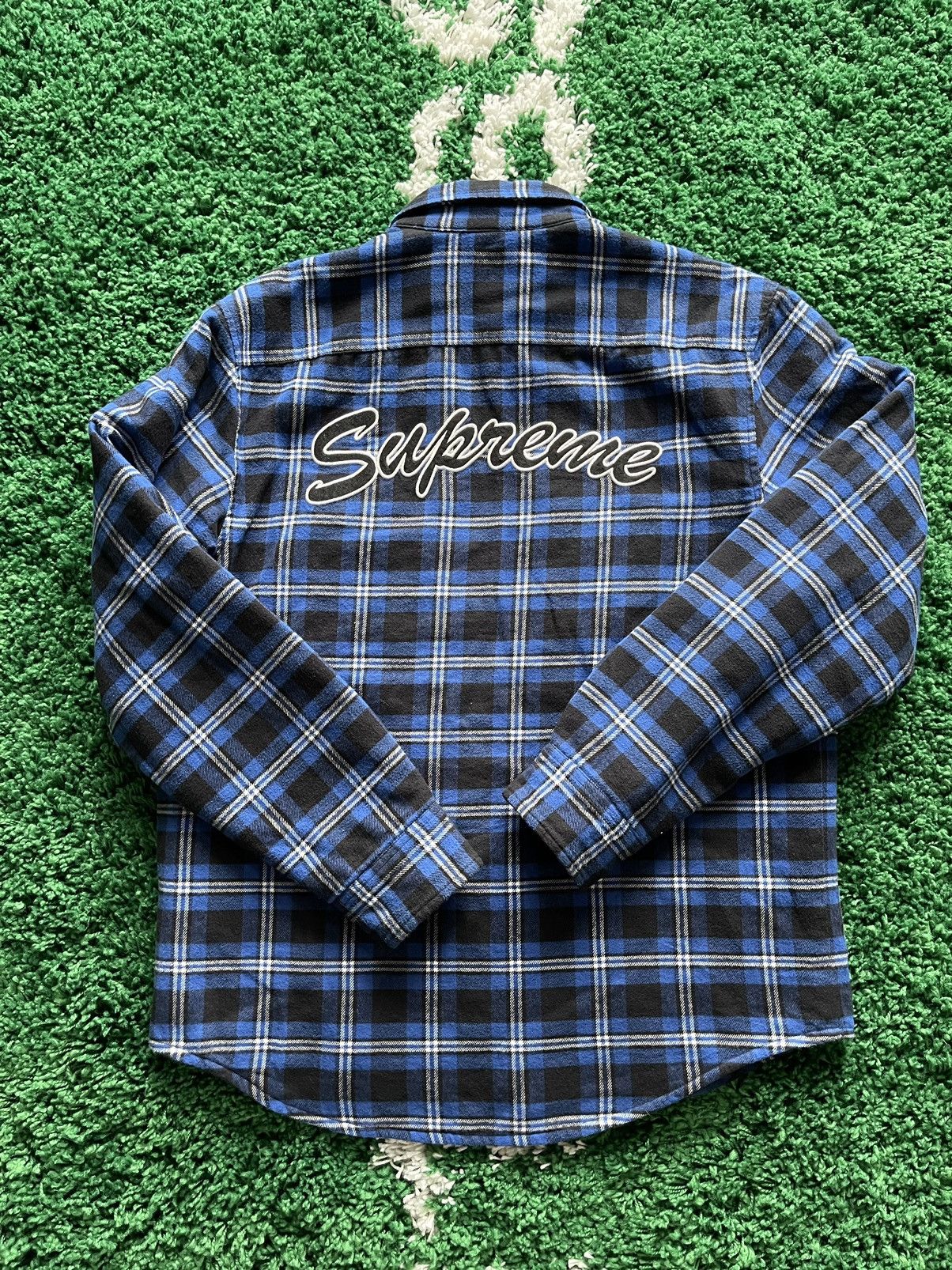 Supreme Supreme Arc Logo Quilted Flannel Shirt | Grailed